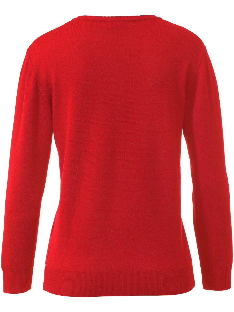 Thumbnail - V-Pullover aus 100% Schurwolle Pure Tasmanian Wool Peter Hahn rot