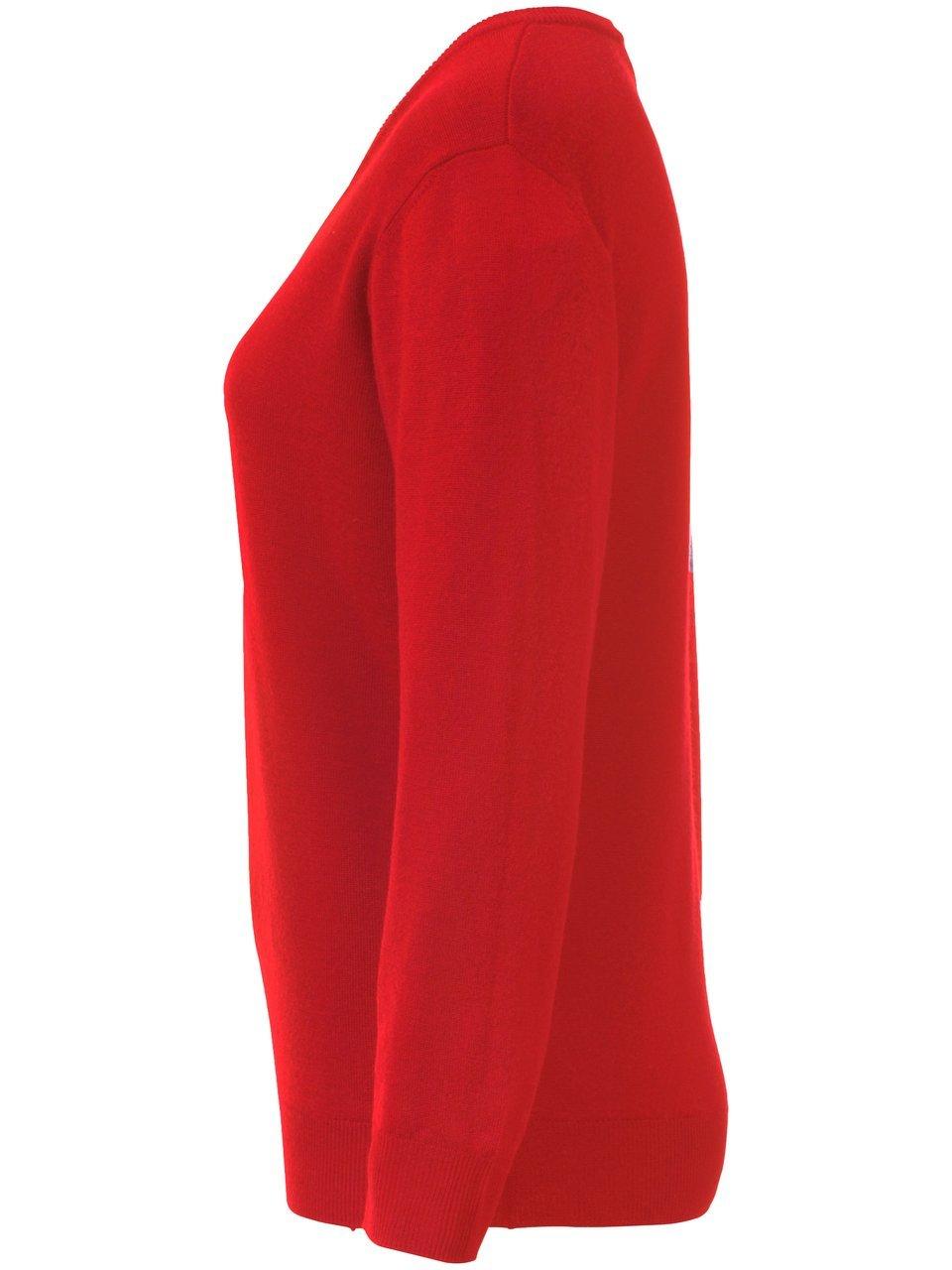 Thumbnail - V-Pullover aus 100% Schurwolle Pure Tasmanian Wool Peter Hahn rot