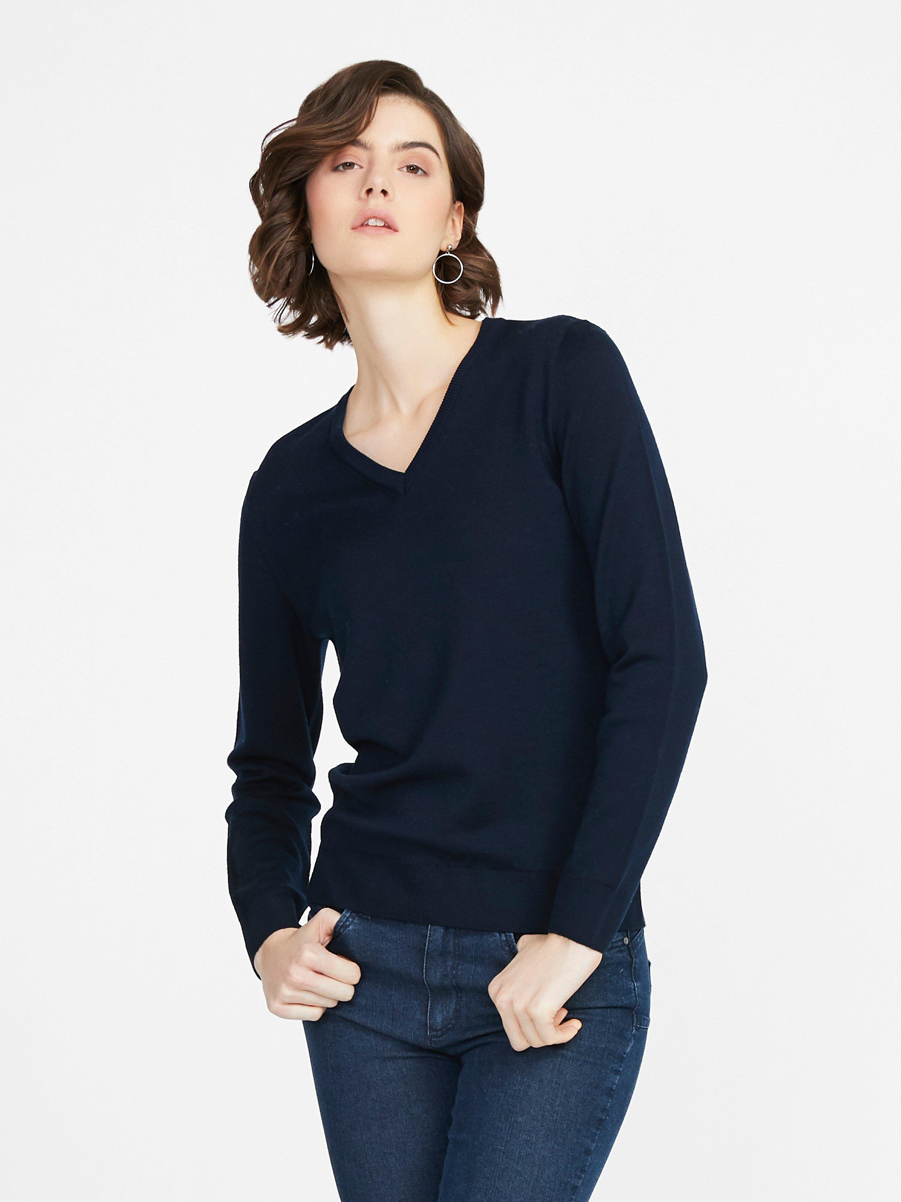 Peter Hahn - V-Pullover aus 100% Schurwolle Pure Tasmanian Wool