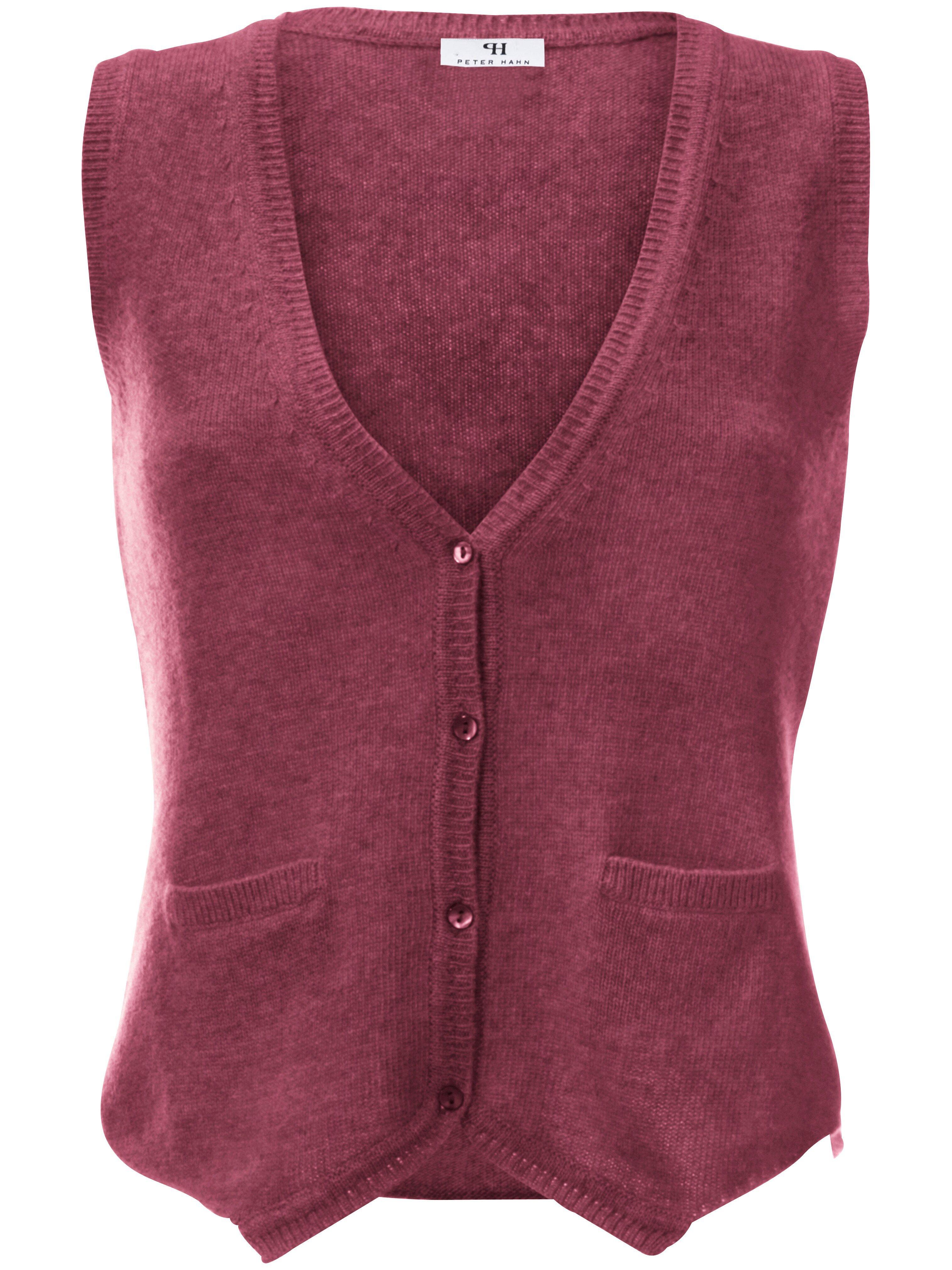 Mouwloos vest model Conny 100% scheerwol Van Peter Hahn roze