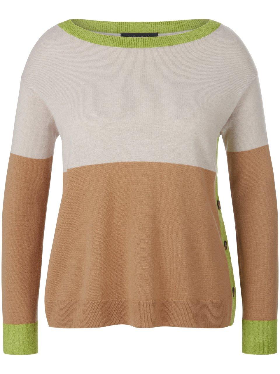 Trui ronde hals Van Elena Miro beige