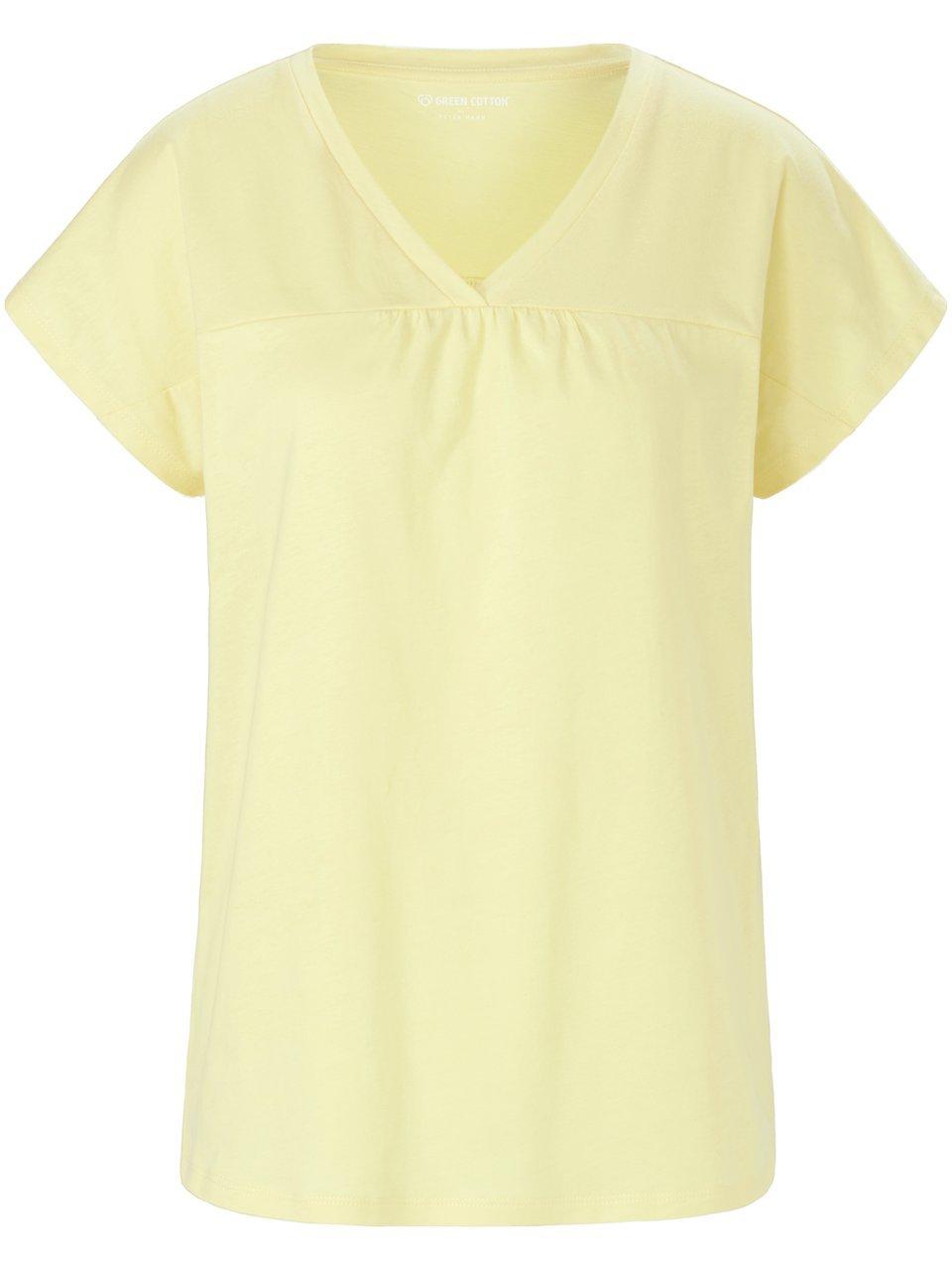 T-shirt 100% katoen Van Green Cotton geel