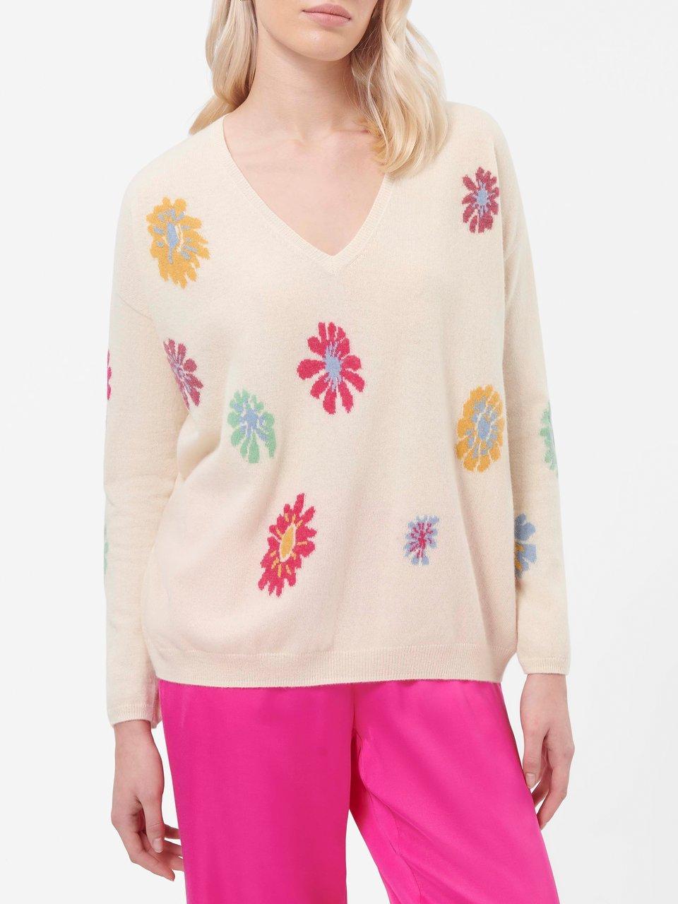 Off white clearance flower sweater