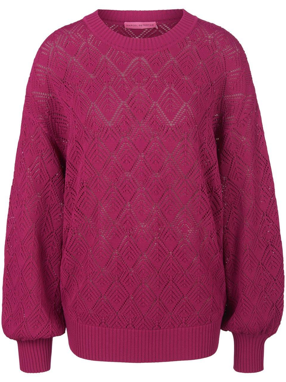 Rundhals-Pullover Marcel Ostertag pink günstig online kaufen