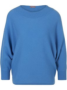 include - Rundhals-Pullover aus 100% Premium-Kaschmir  blau