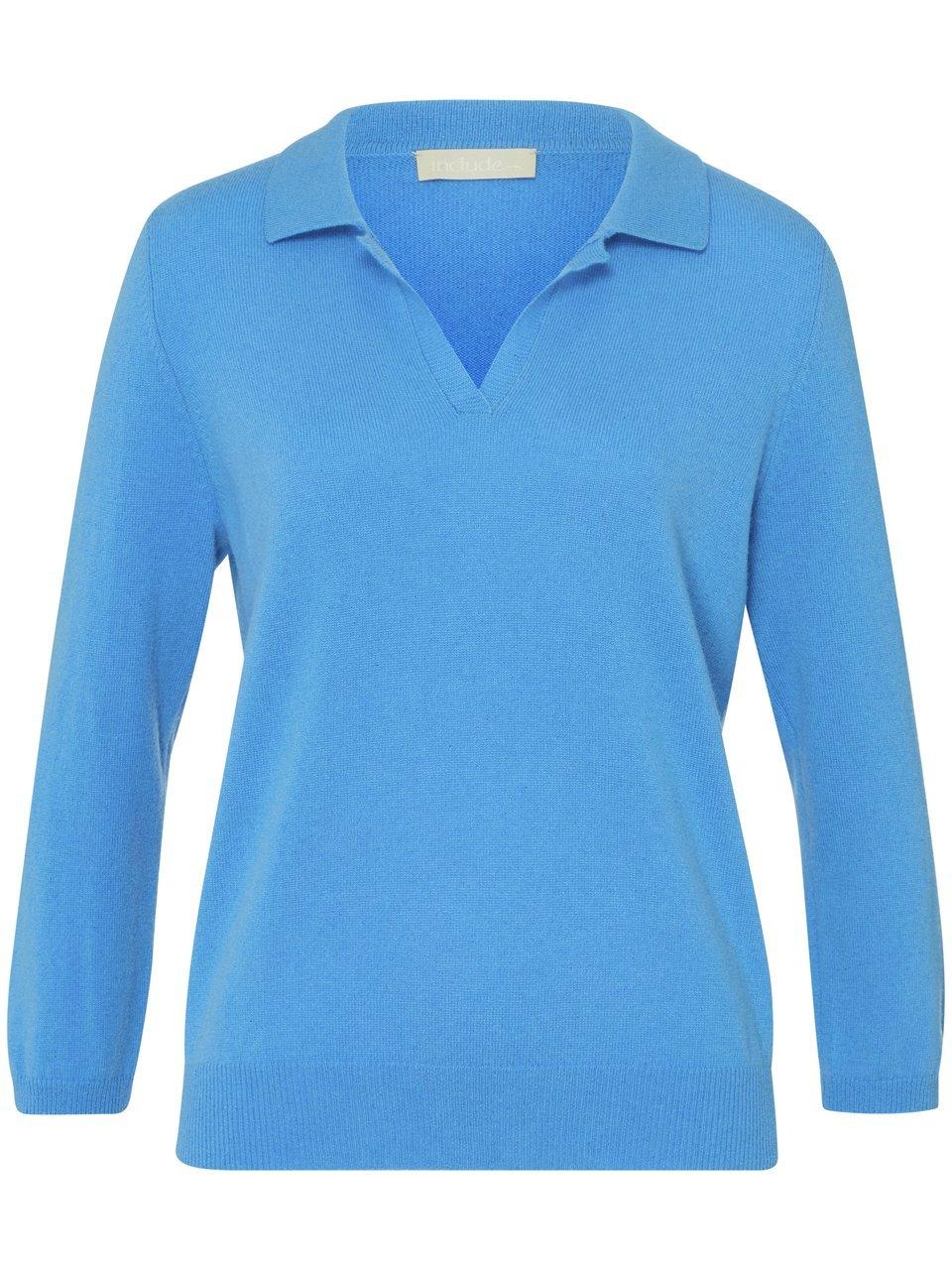 Polotrui scheerwol en kasjmier Van include blauw