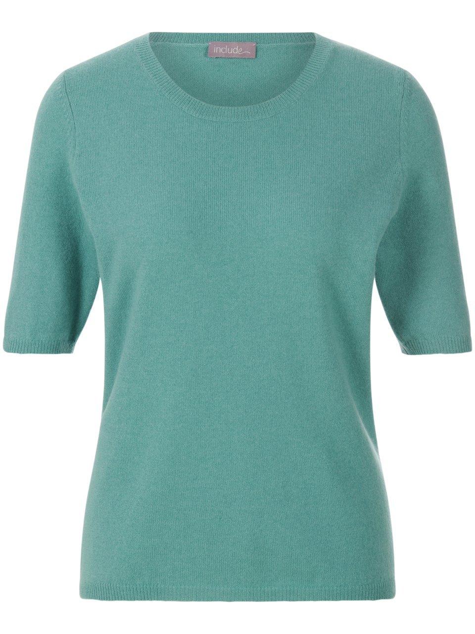 Rundhals-Pullover aus Schurwolle und Kaschmir Peter Hahn grün günstig online kaufen