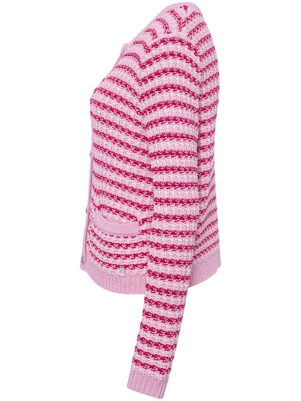 Thumbnail - Strickjacke Rundhals-Ausschnitt Uta Raasch pink