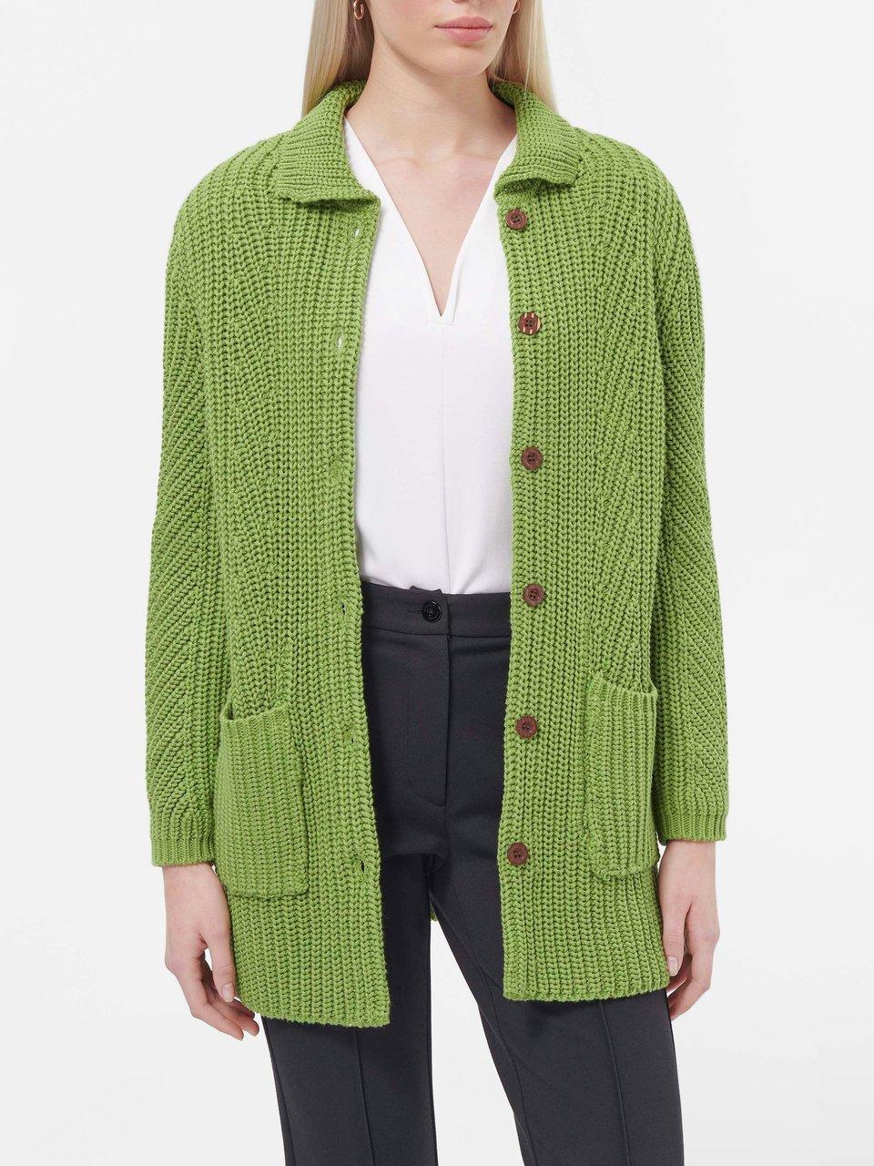 Peter Hahn - Long-Strickjacke