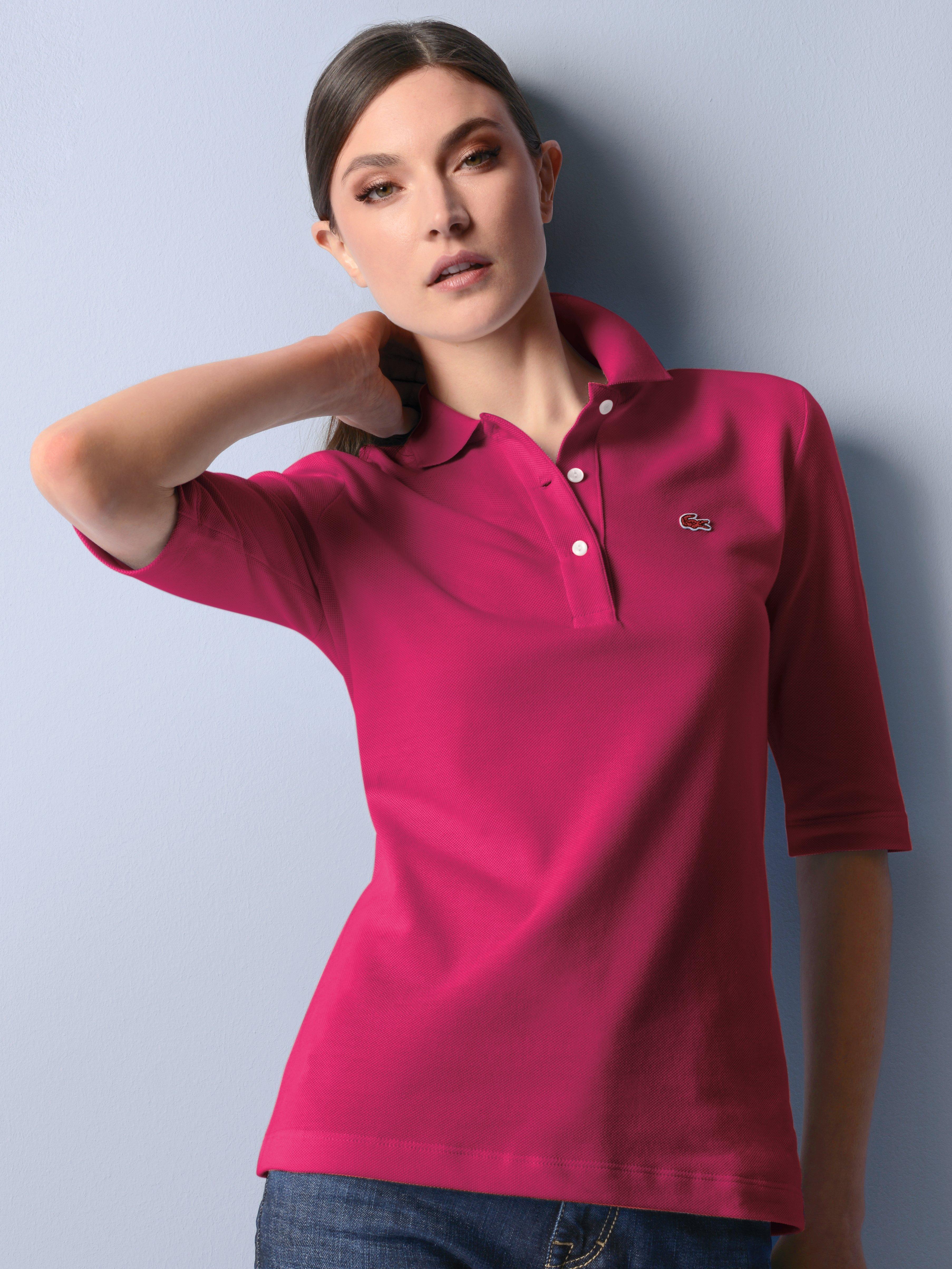 pink lacoste polo