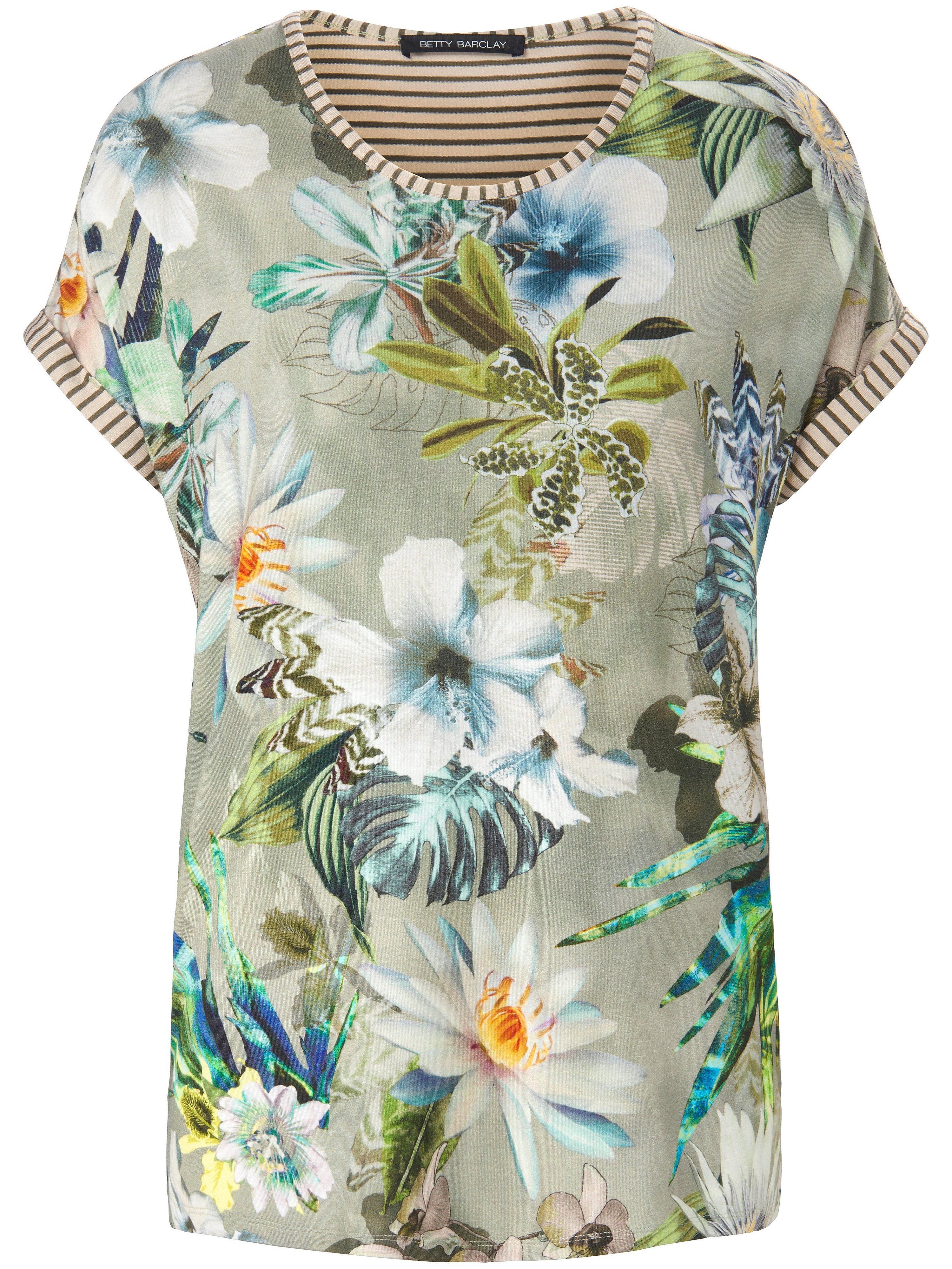 Round-neck top short sleeves Betty Barclay green