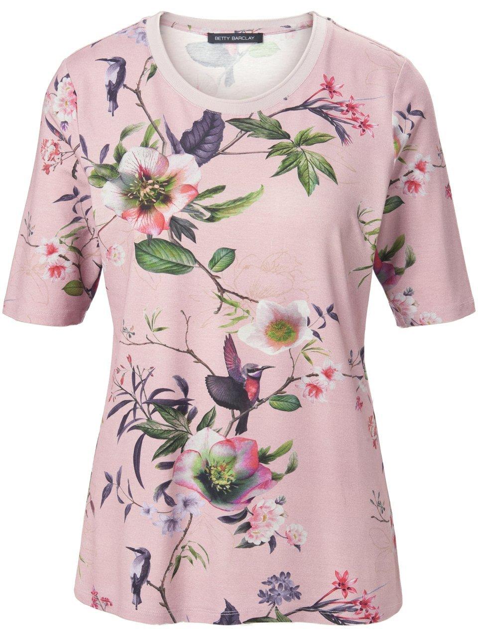 Shirt ronde hals en bloemenprint Van Betty Barclay roze