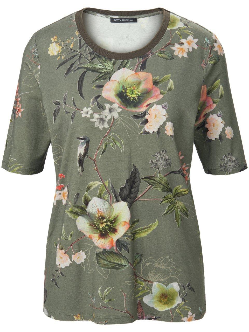 Shirt ronde hals en bloemenprint Van Betty Barclay groen