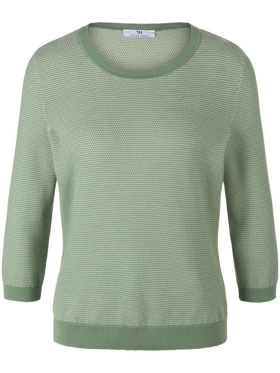 Rundhals-Pullover aus 100% SUPIMA®-Baumwolle Peter Hahn grün günstig online kaufen