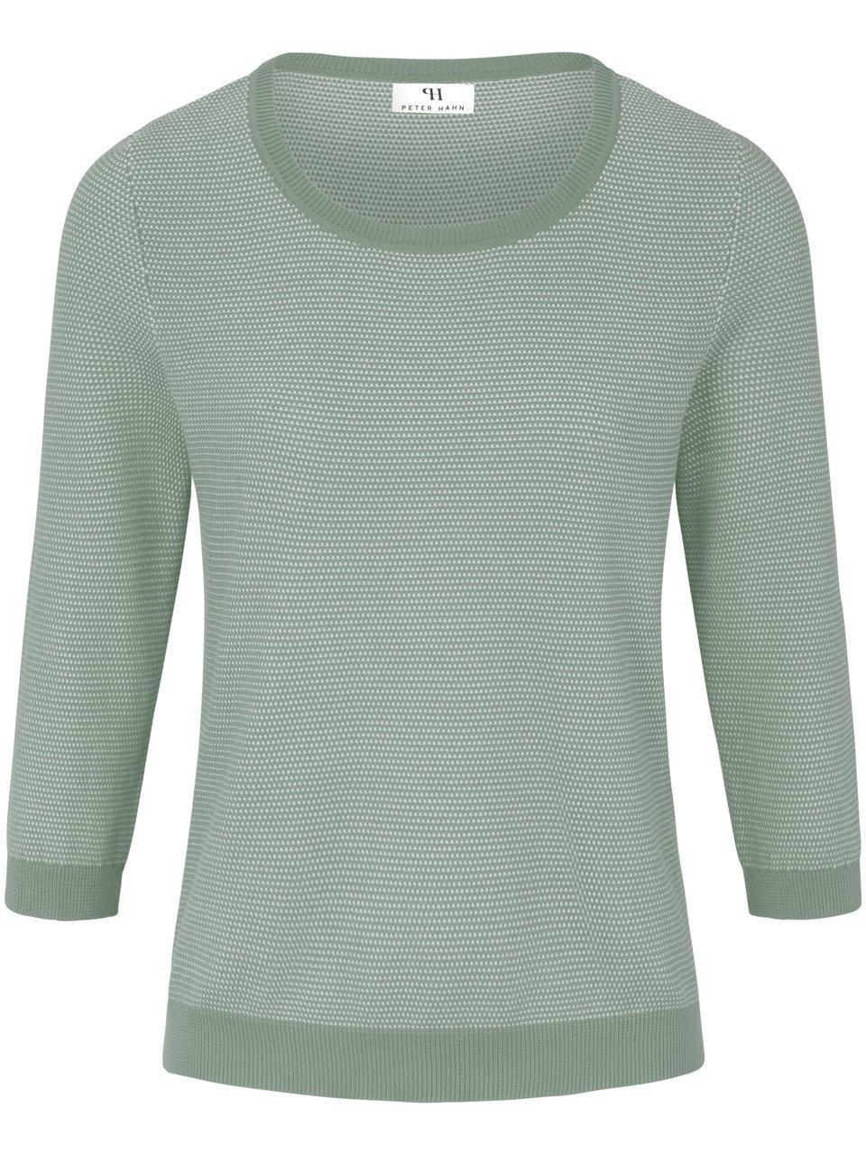 Rundhals-Pullover aus 100% SUPIMA®-Baumwolle Peter Hahn grün günstig online kaufen