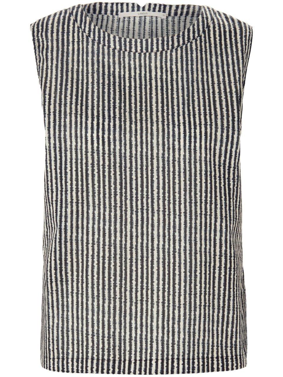 Sleeveless blouse top in 100% cotton Lanius beige