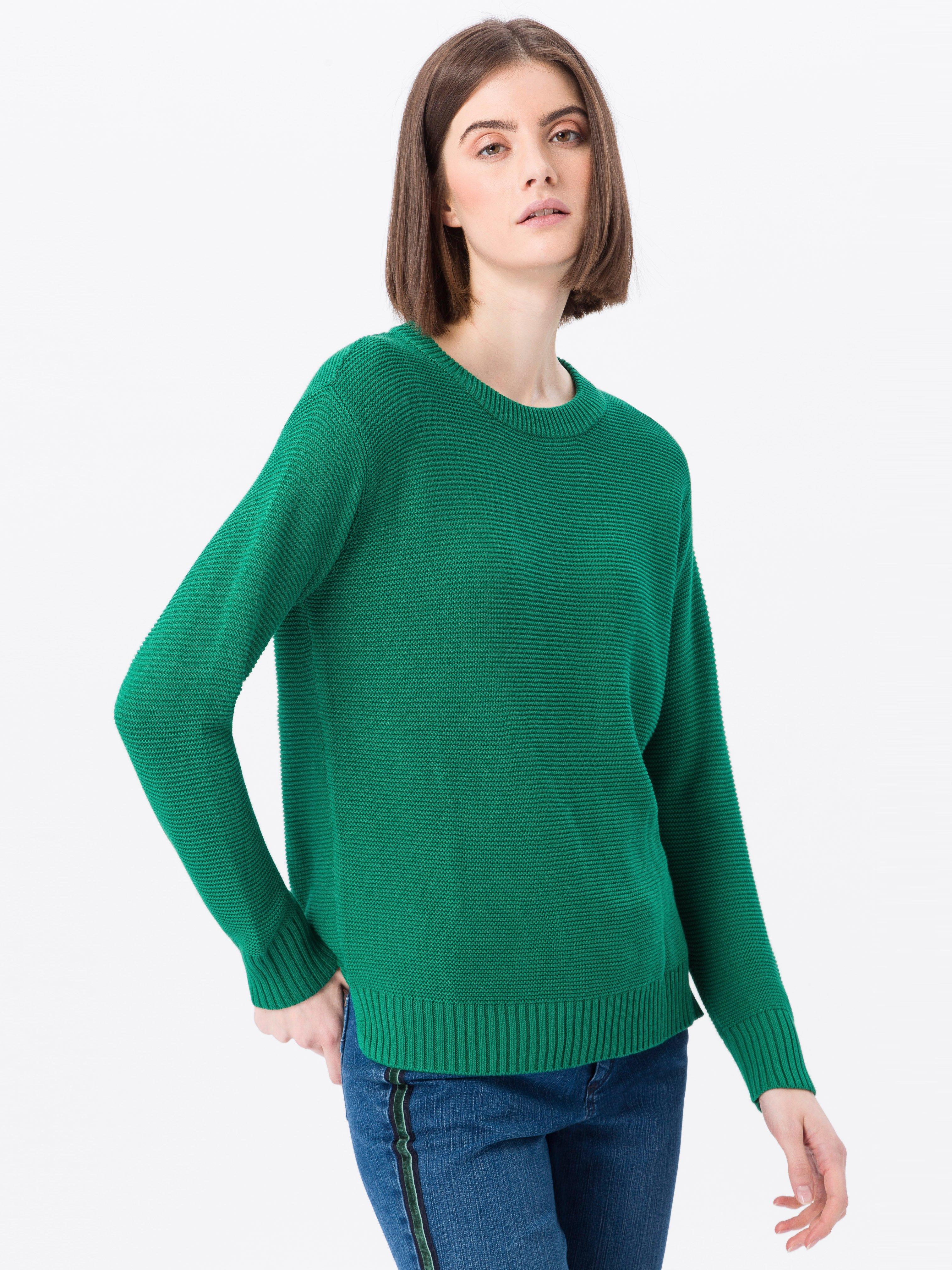 Peter Hahn Rundhals Pullover Grun
