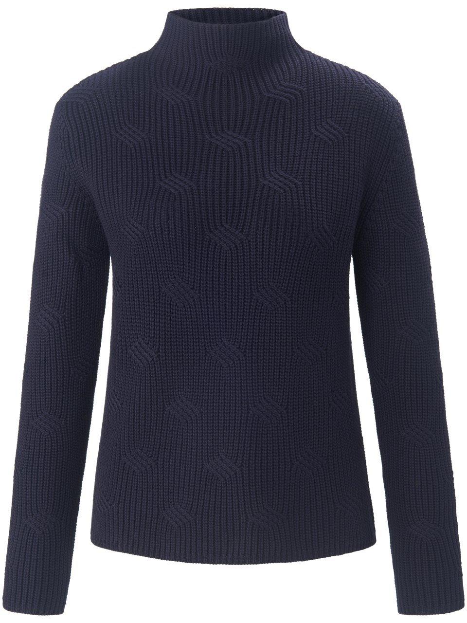 Pullover Stehbundkragen Peter Hahn blau günstig online kaufen