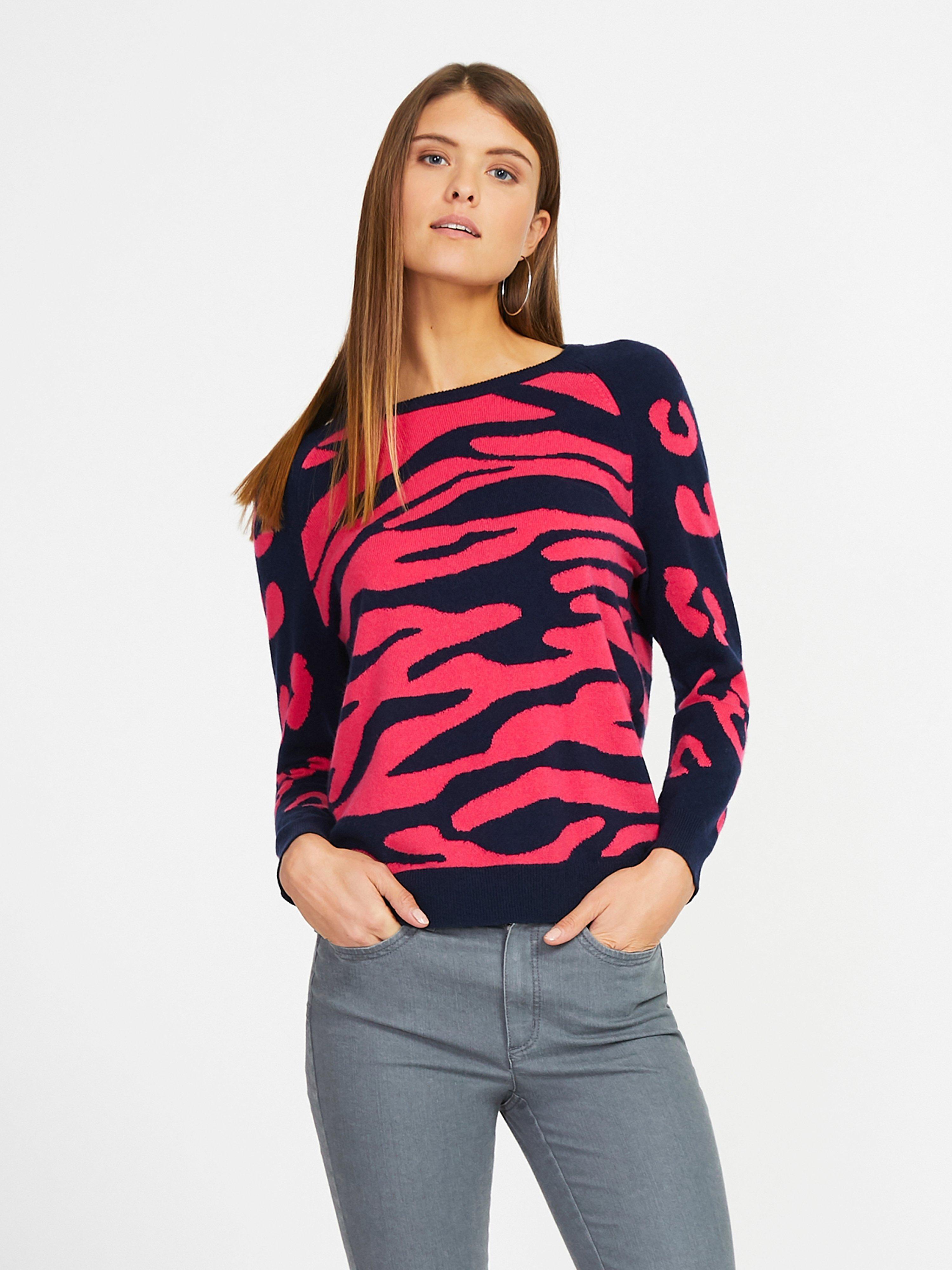 FLUFFY EARS - Rundhals-Pullover aus 100% Kaschmir