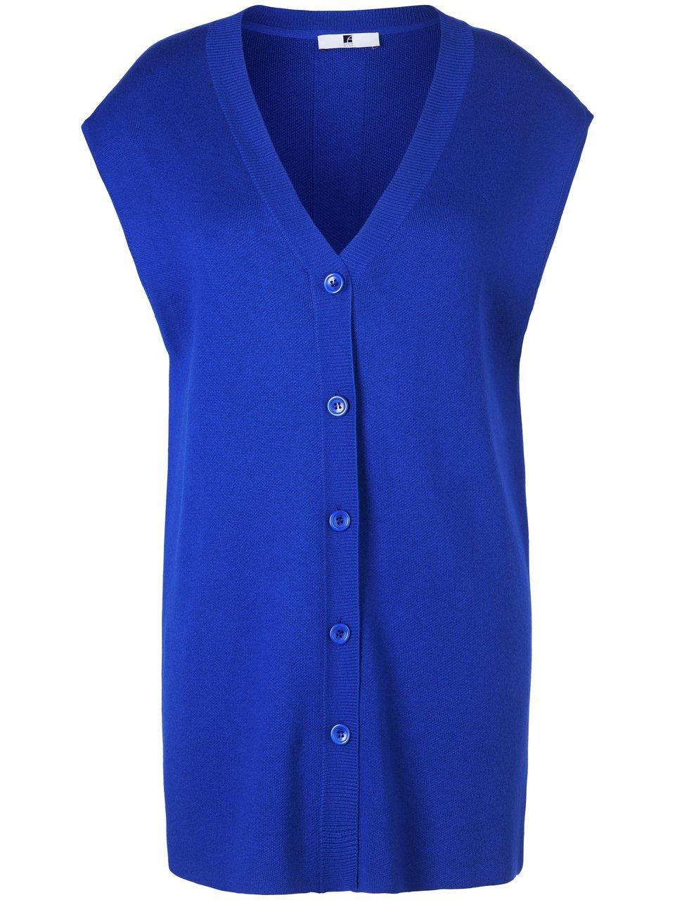 Mouwloos vest V-hals Van Anna Aura blauw