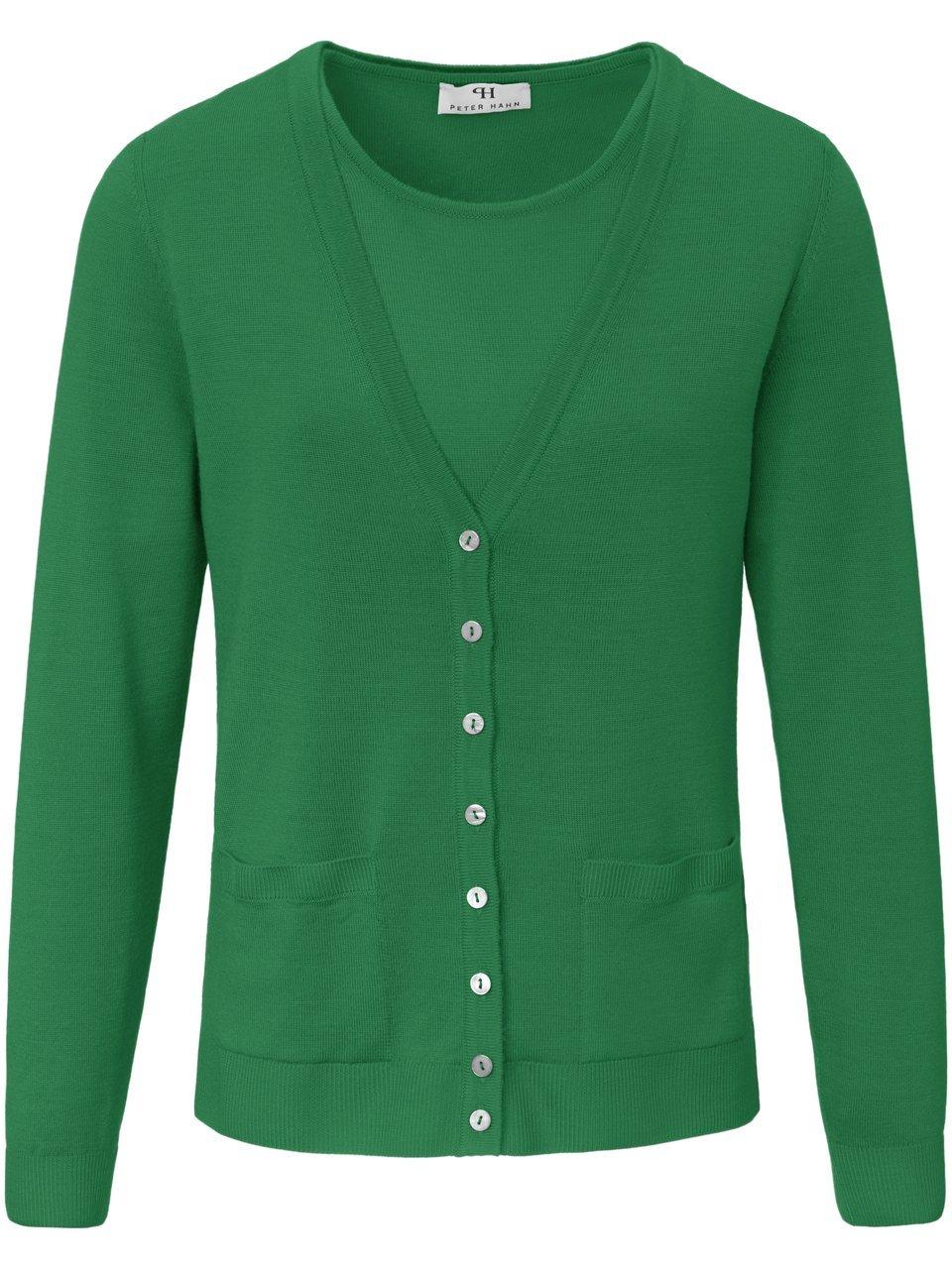 Twinset 100% scheerwol Van Peter Hahn groen