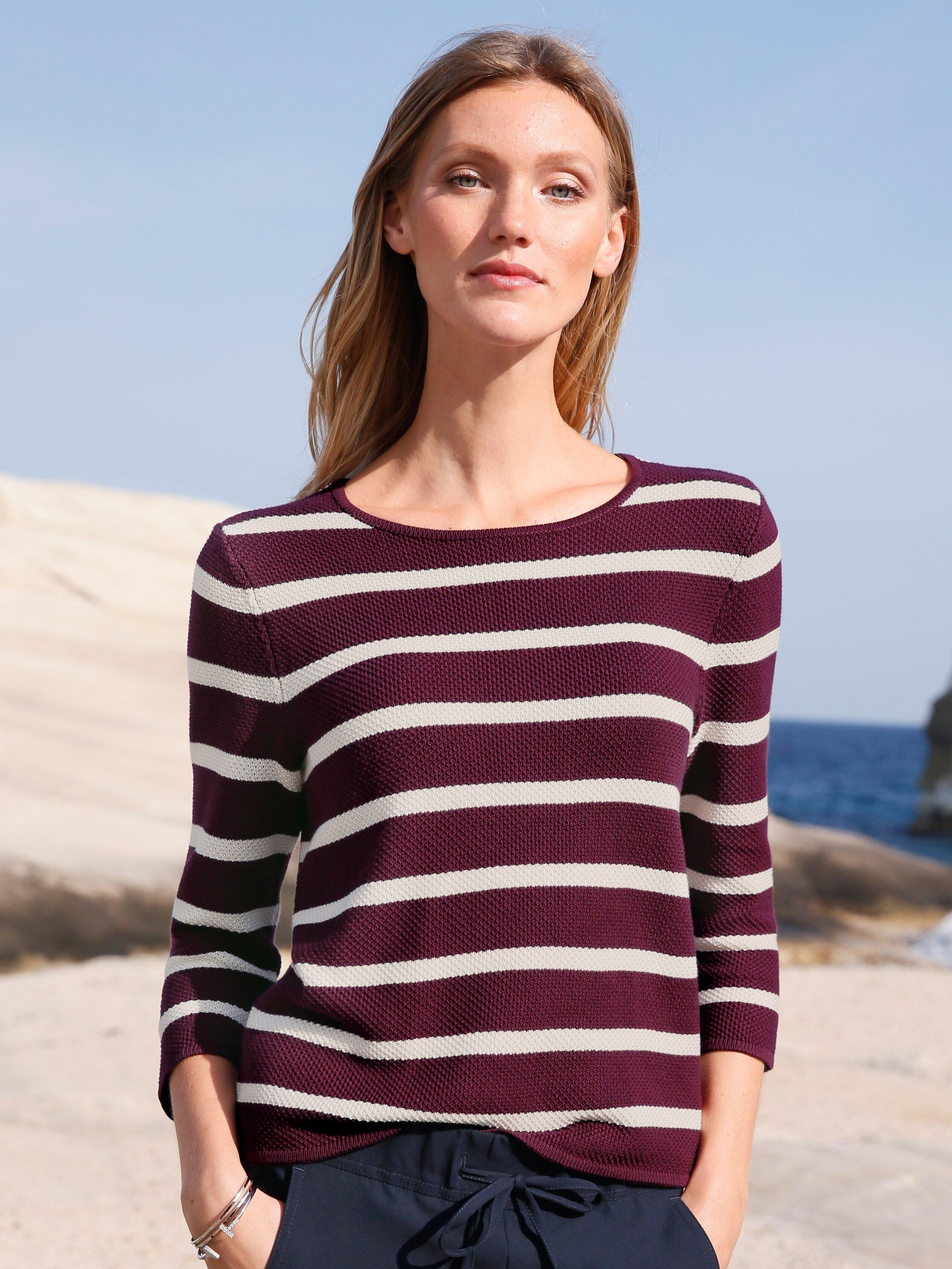 Peter Hahn - Rundhals-Pullover mit 3/4-Arm aus 100% Baumwolle