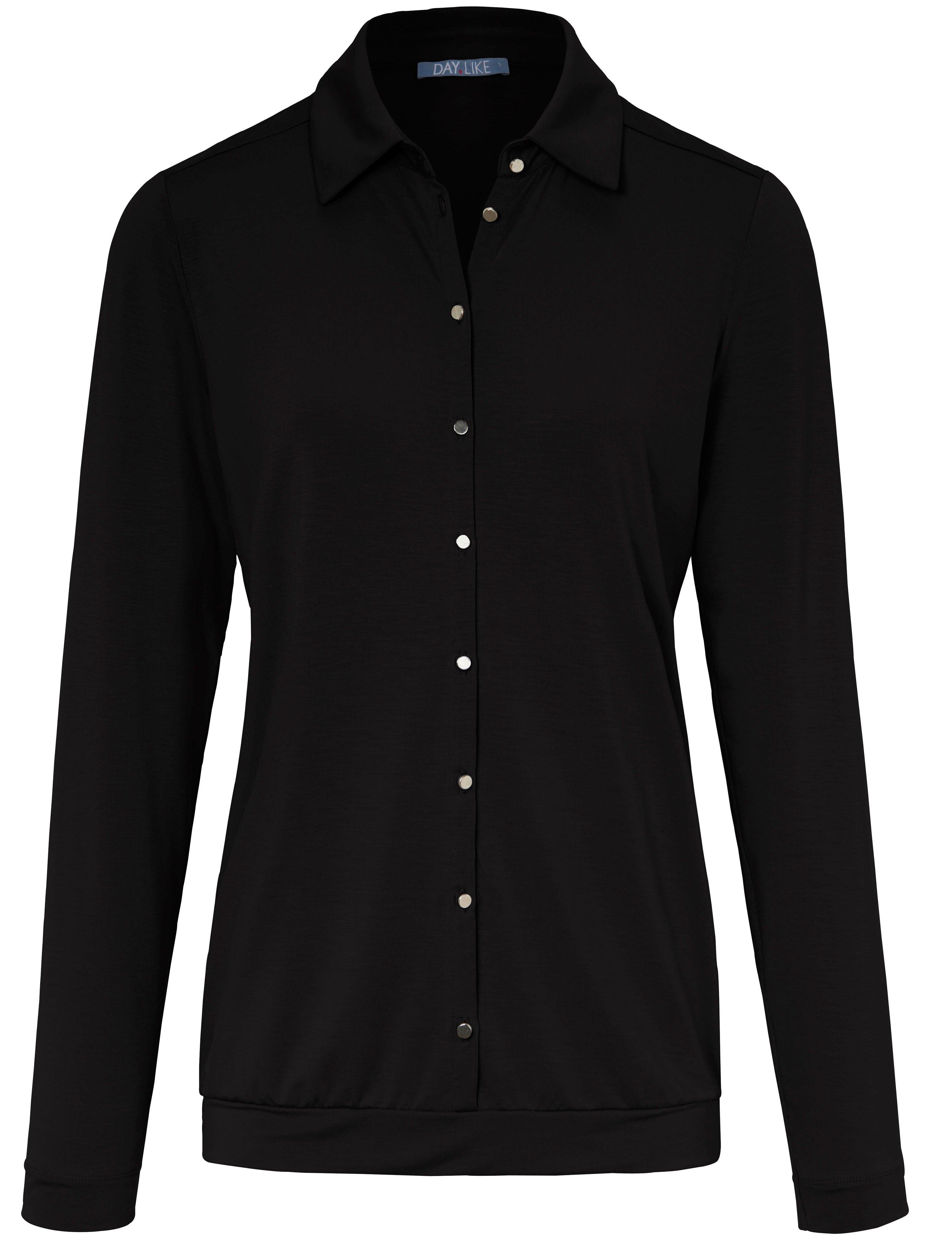 DAY.LIKE - Jersey-Bluse mit Hemdkragen