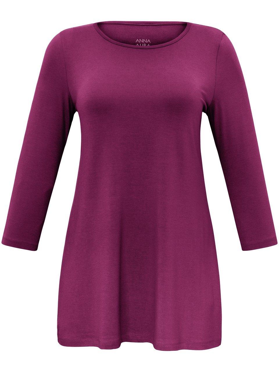 Lang shirt ronde hals en mouwen in 3/4-lengte Van Anna Aura pink