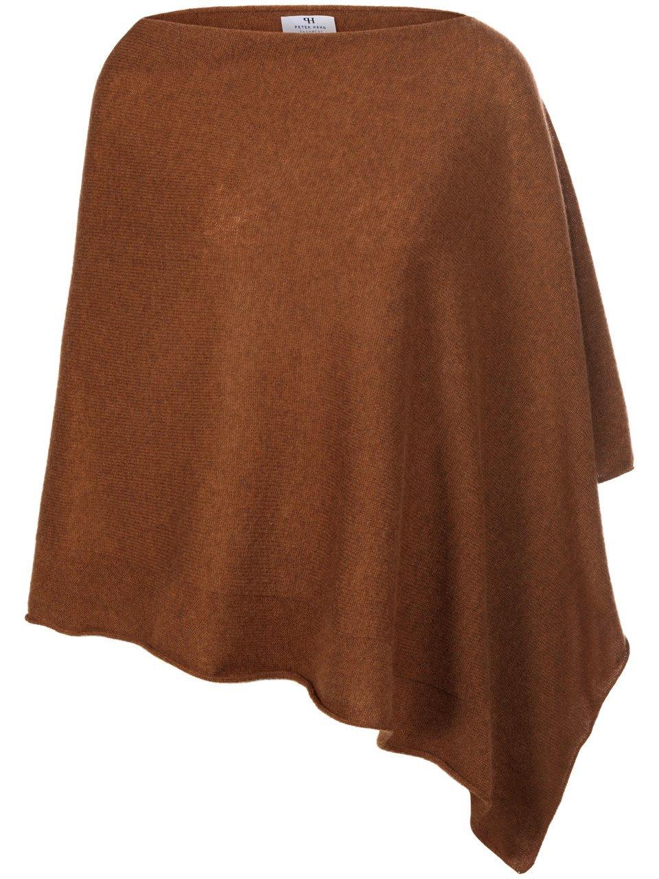 Poncho 100% kasjmier Van Peter Hahn Cashmere bruin