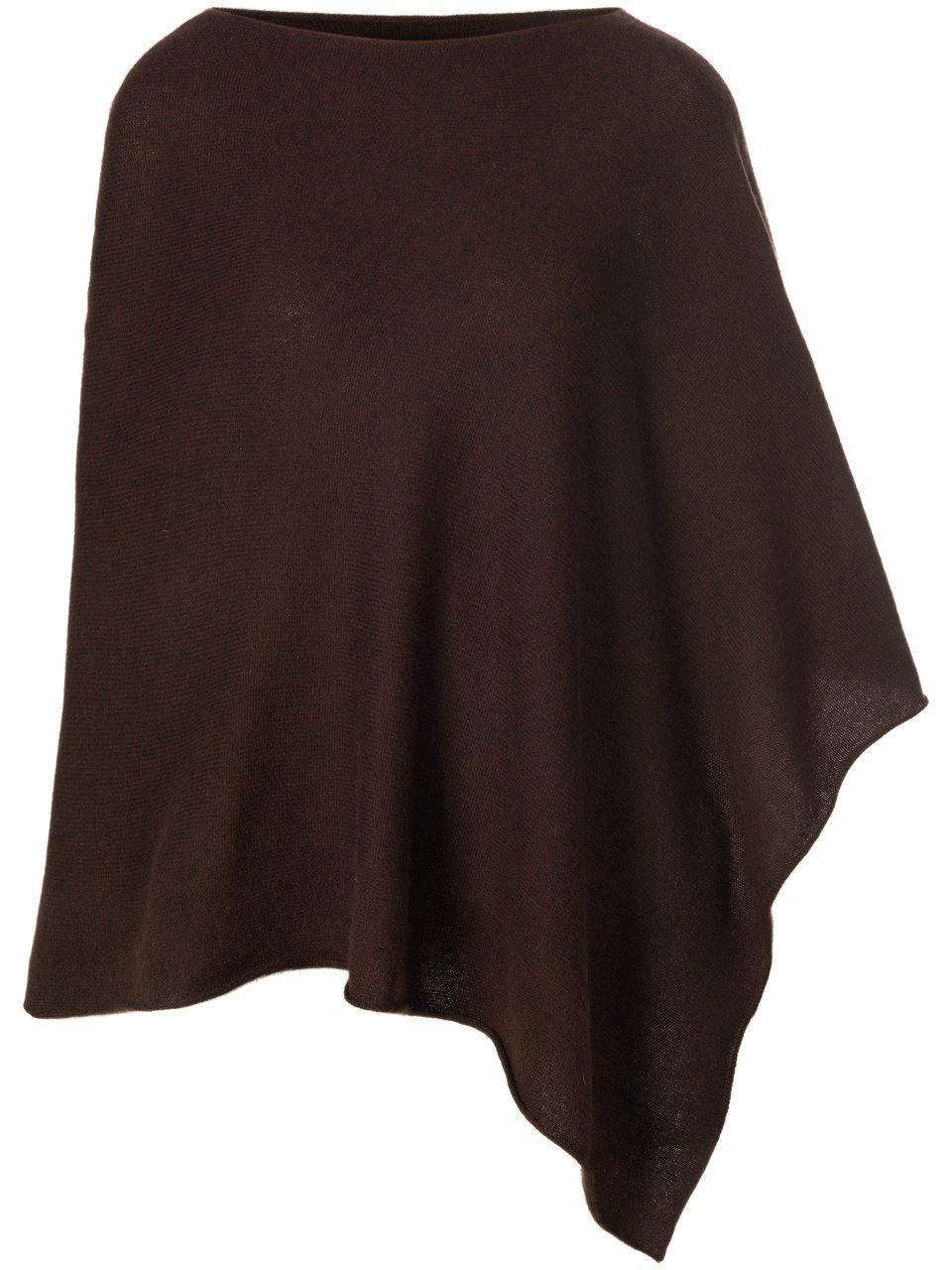 Poncho 100% kasjmier Van Peter Hahn Cashmere bruin