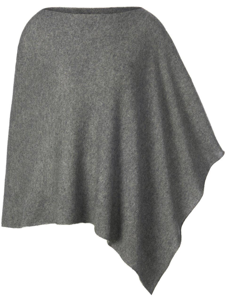 Poncho 100% kasjmier Van Peter Hahn Cashmere grijs