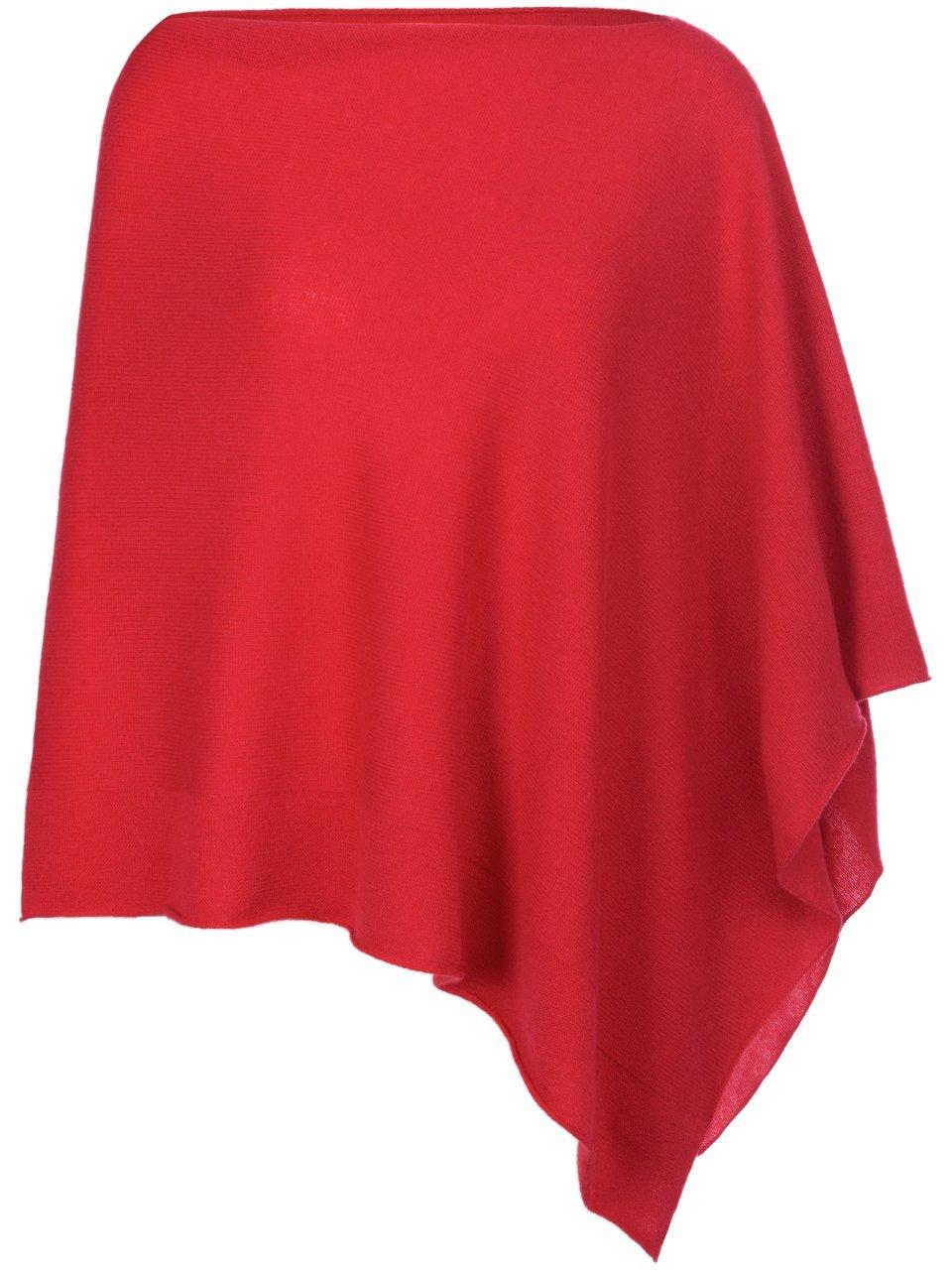 Poncho 100% kasjmier Van Peter Hahn Cashmere rood