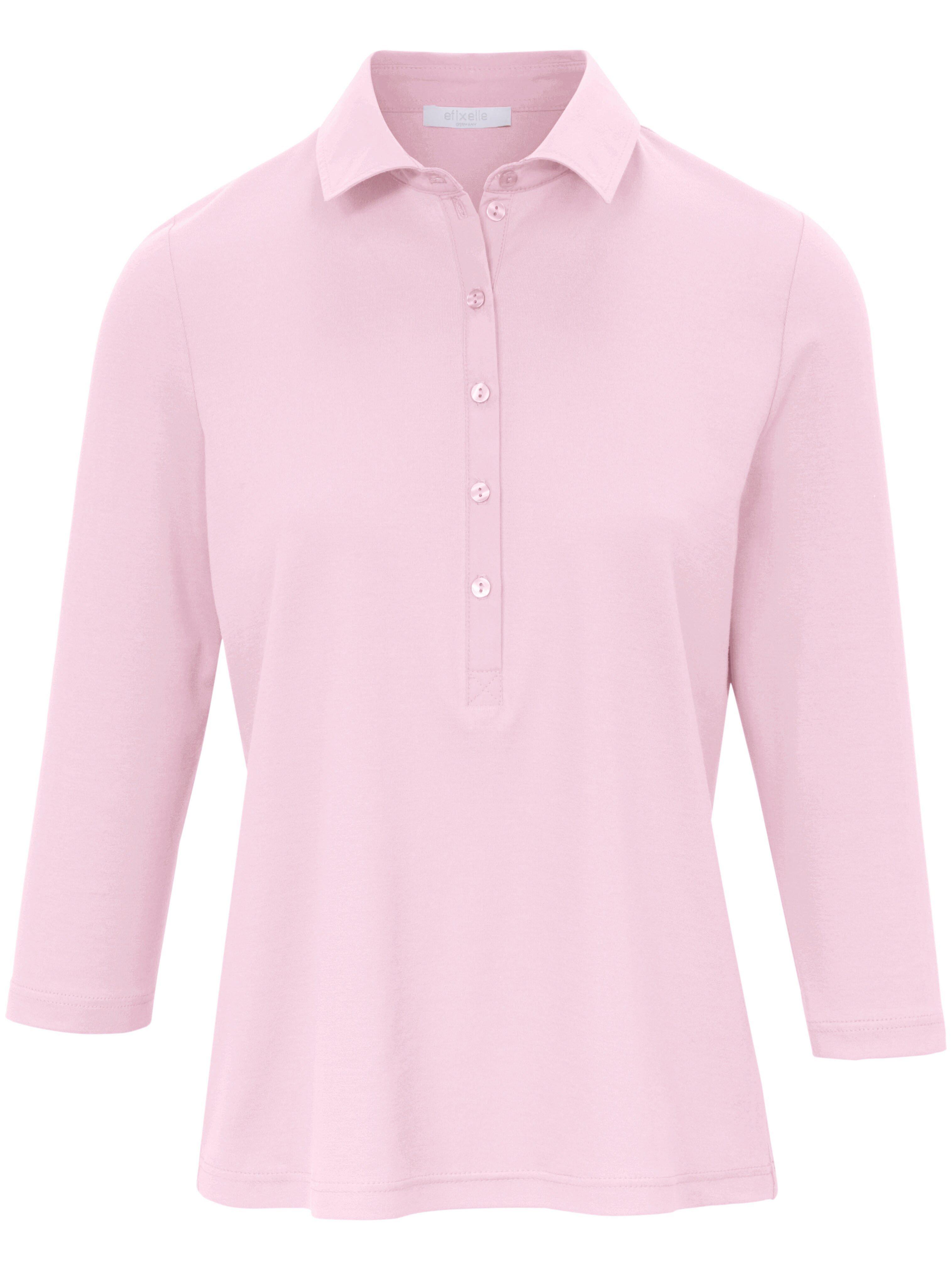 Poloshirt 100% katoen 3/4-mouwen Van Efixelle roze