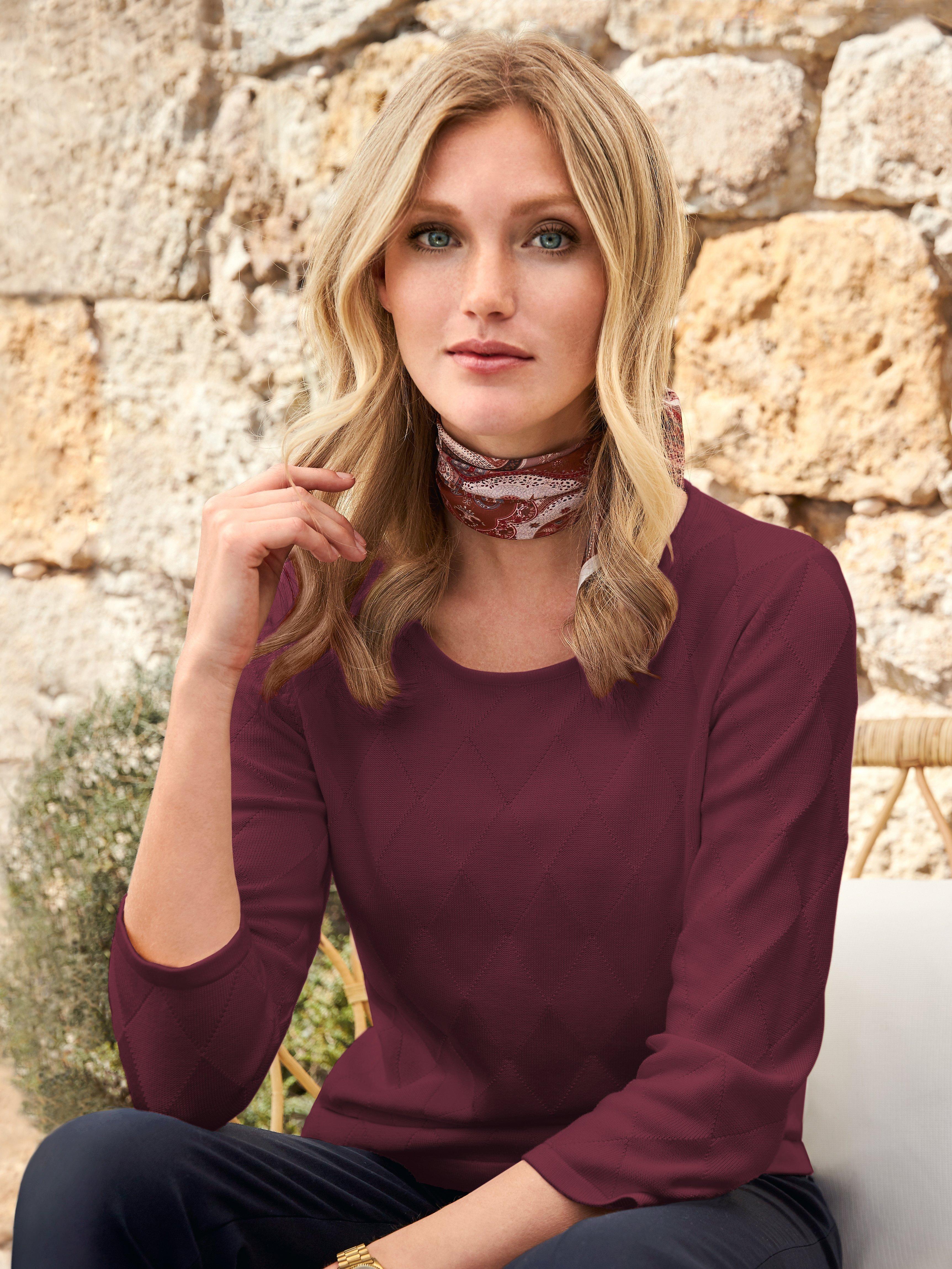 Peter Hahn - Rundhals-Pullover  mit 3/4-Arm