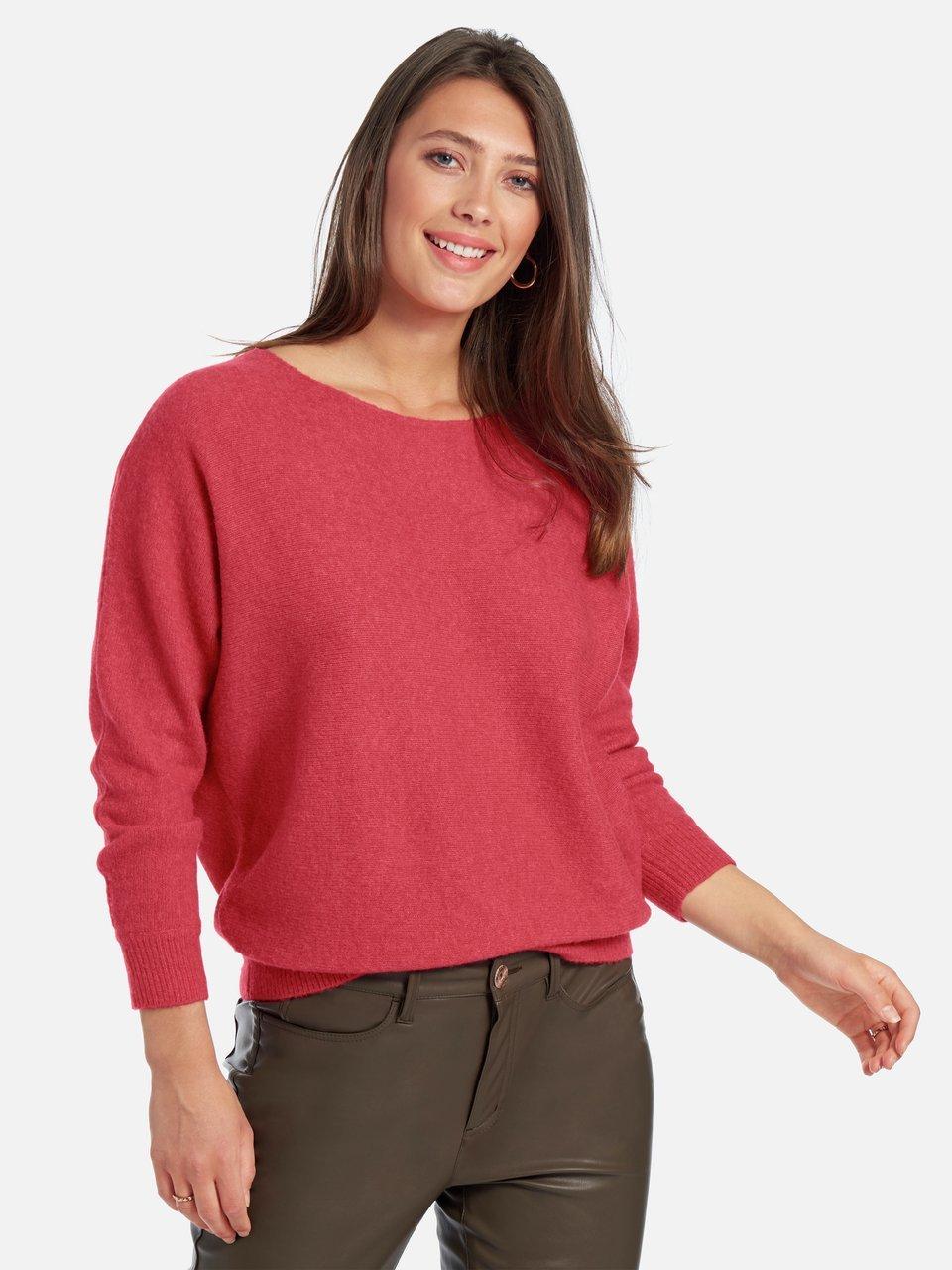 Peter Hahn - Jumper with long sleeves and boat neck - coral