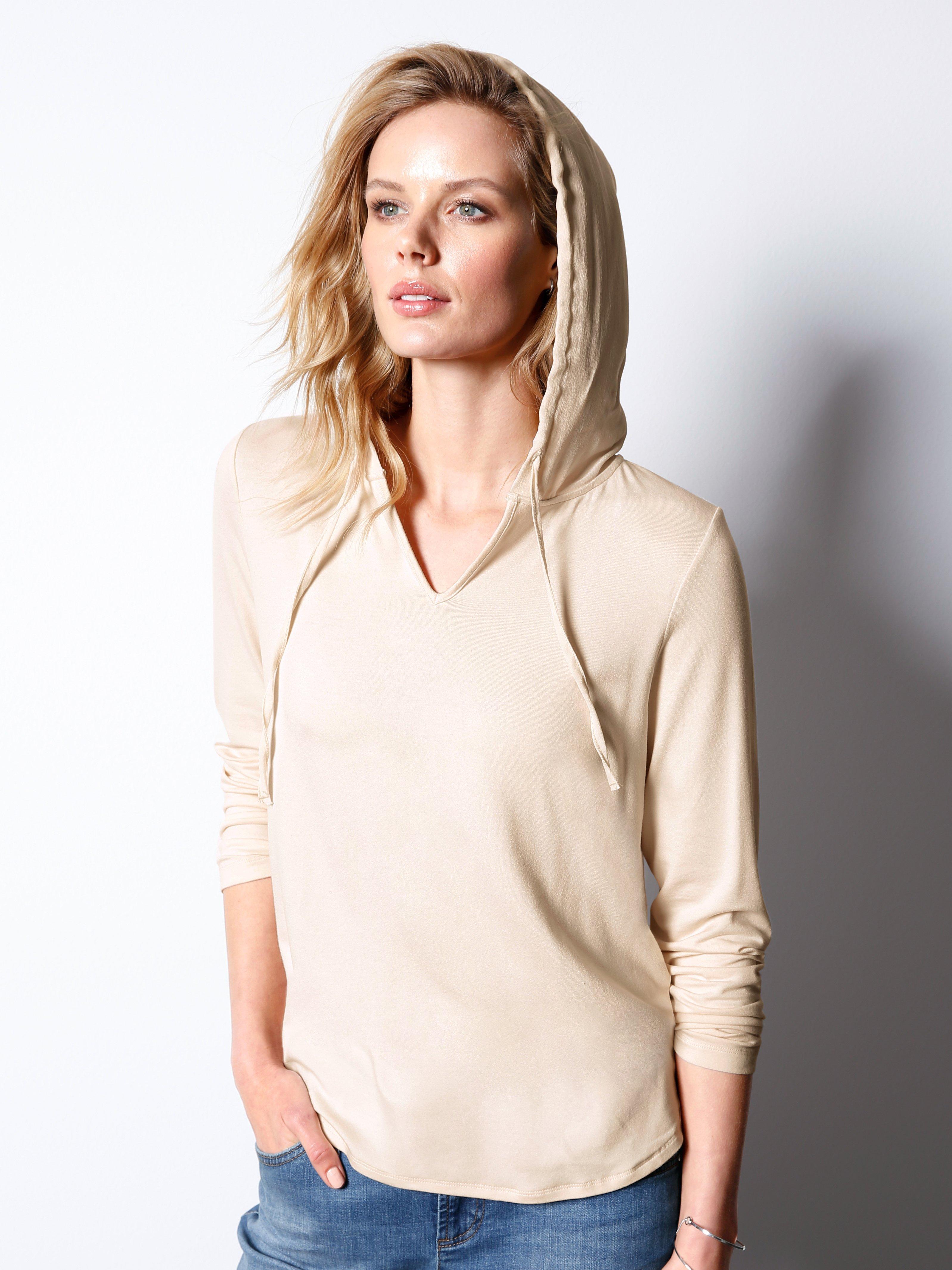 DAY.LIKE - Hoody-shirt met kleine V-hals