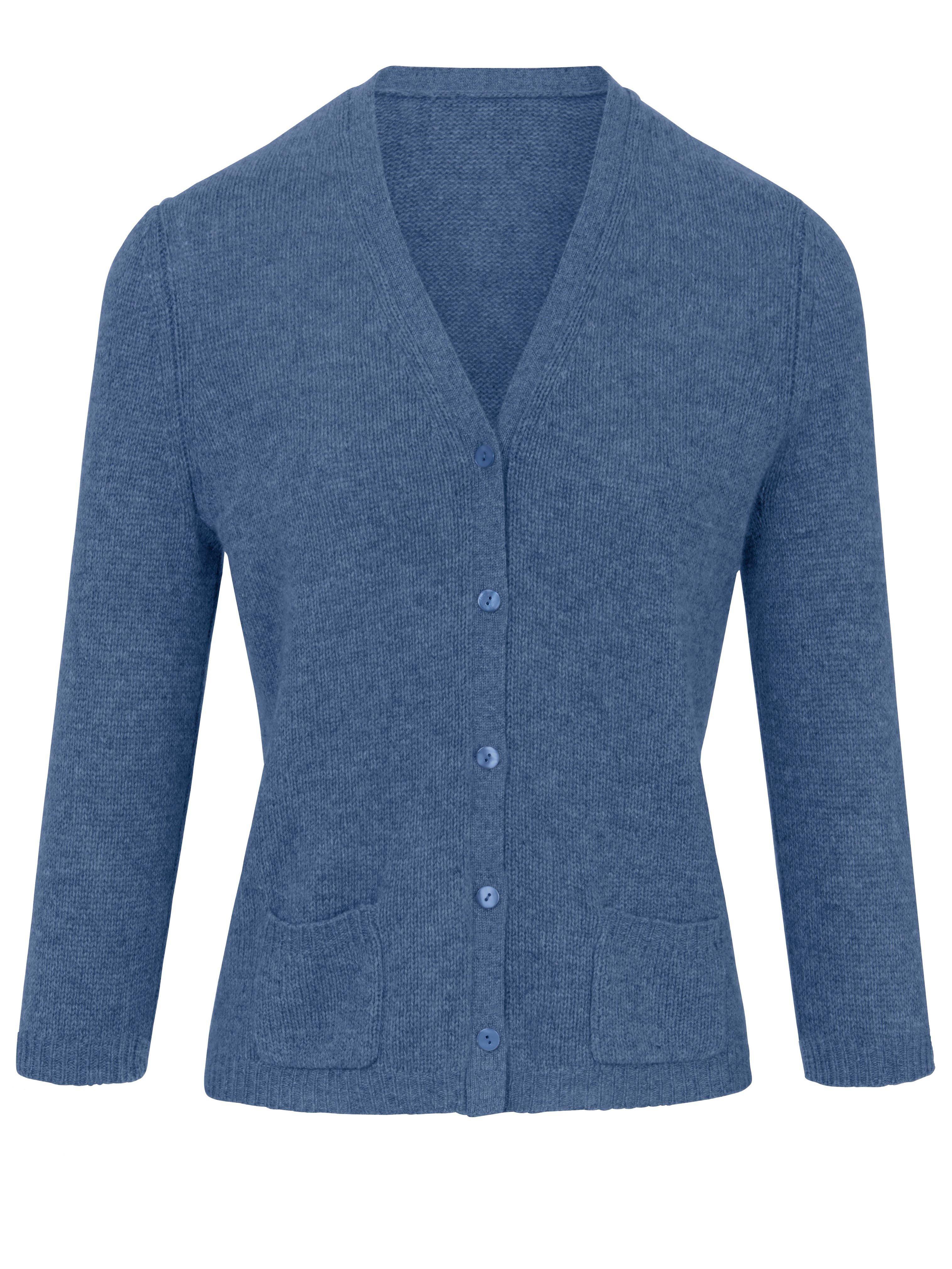 Vest 100% kasjmier, Topkwaliteit Van Peter Hahn Cashmere blauw