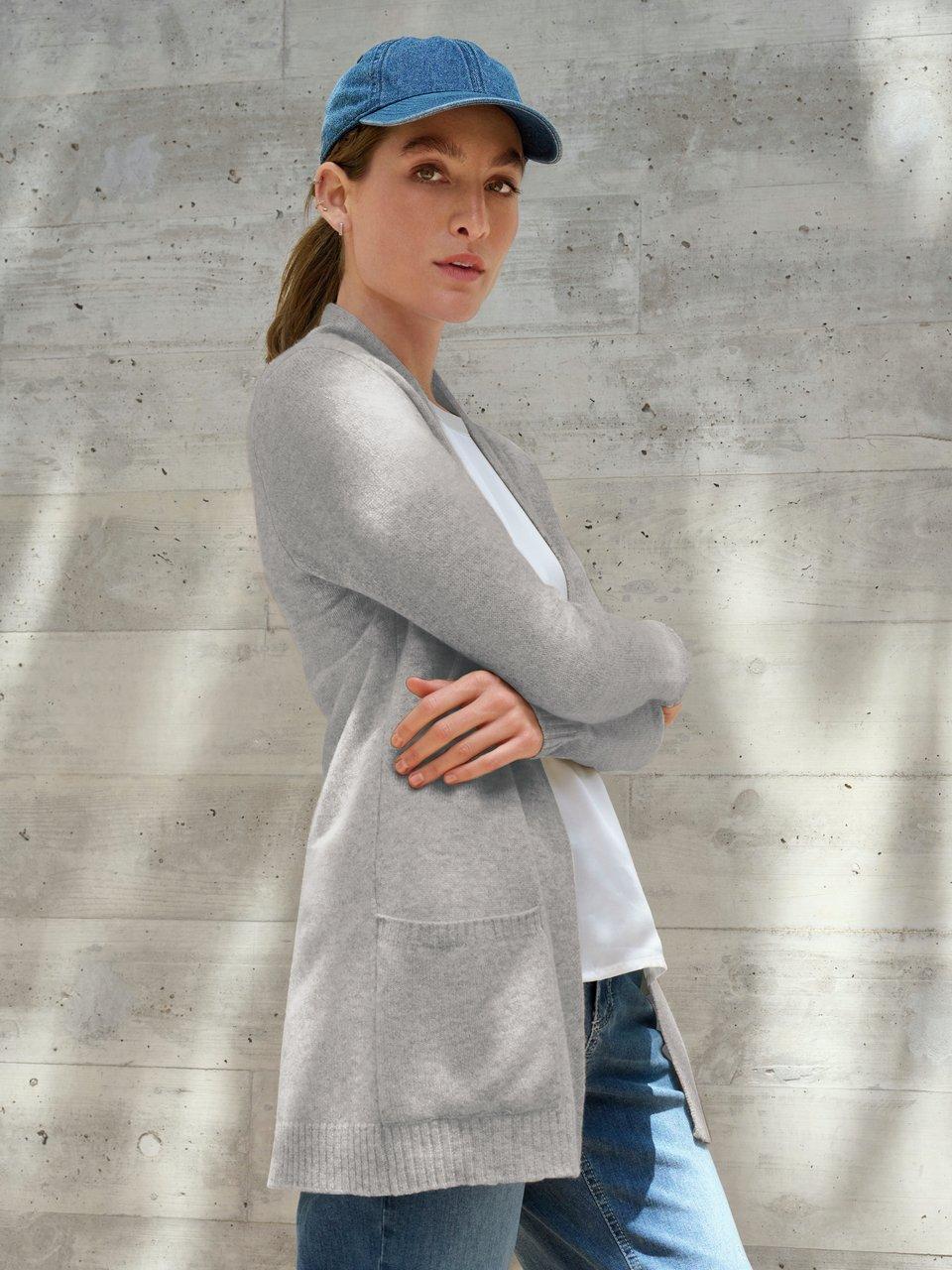 Download include - Cardigan in % cashmere - light grey-mélange