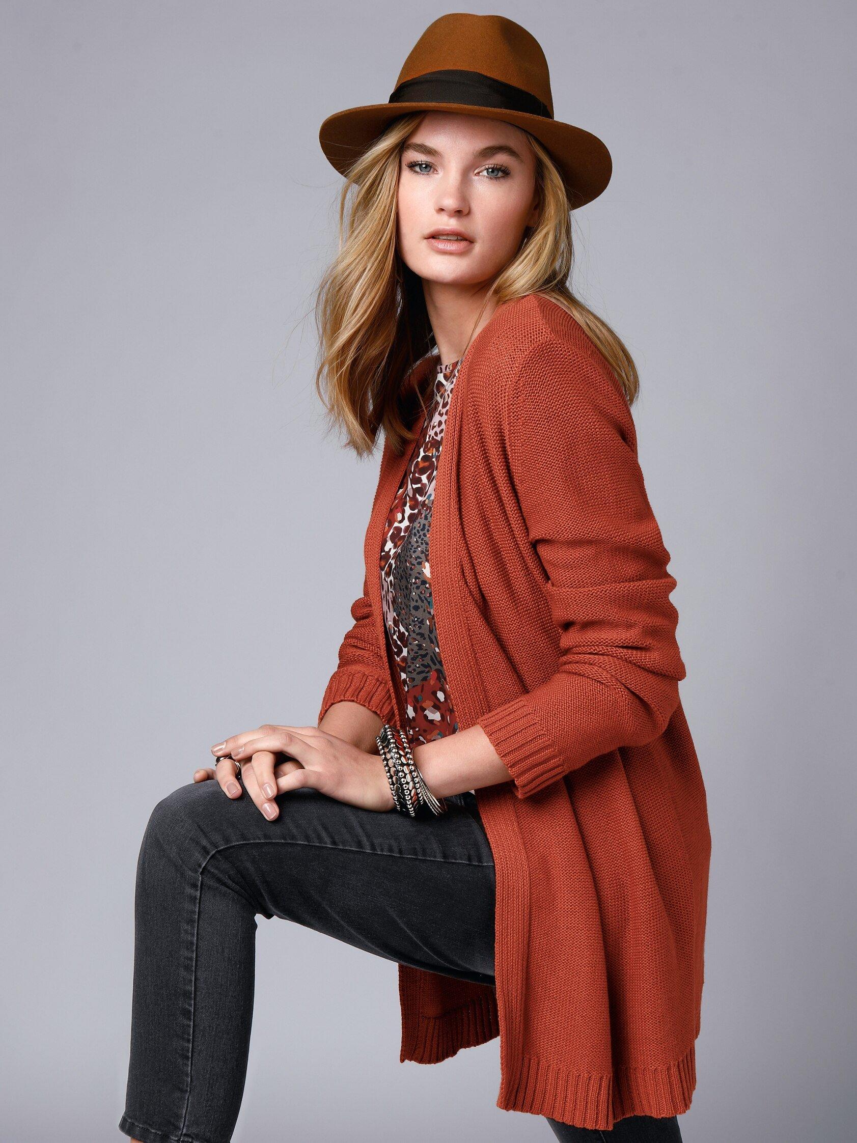 MYBC - Strickjacke in verschlussloser Form