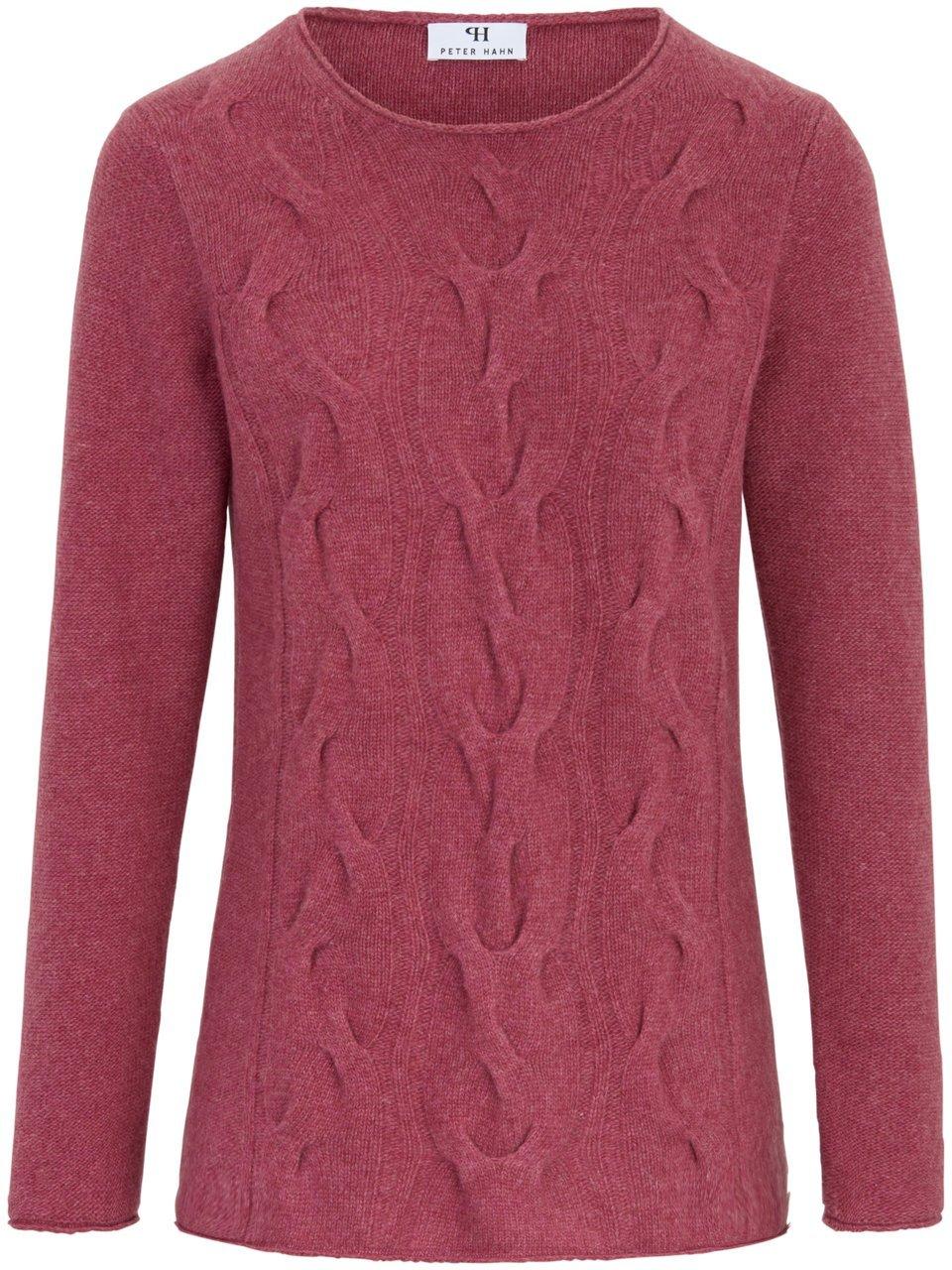 Thumbnail - Peter Hahn - Rundhals-Pullover aus 100% Schurwolle, rosé, Gr. 36 / S - Schurwolle