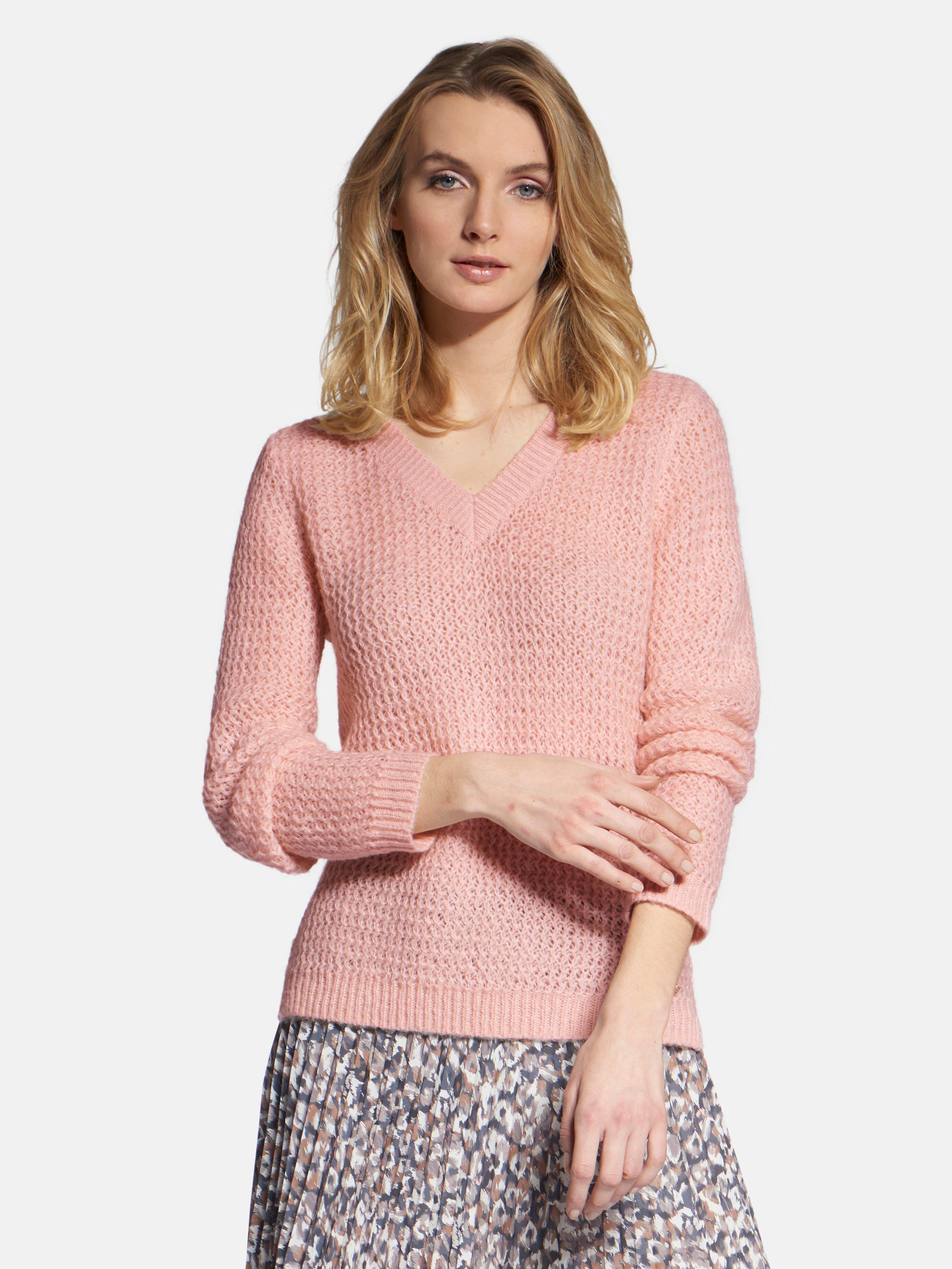 pale pink v neck jumper