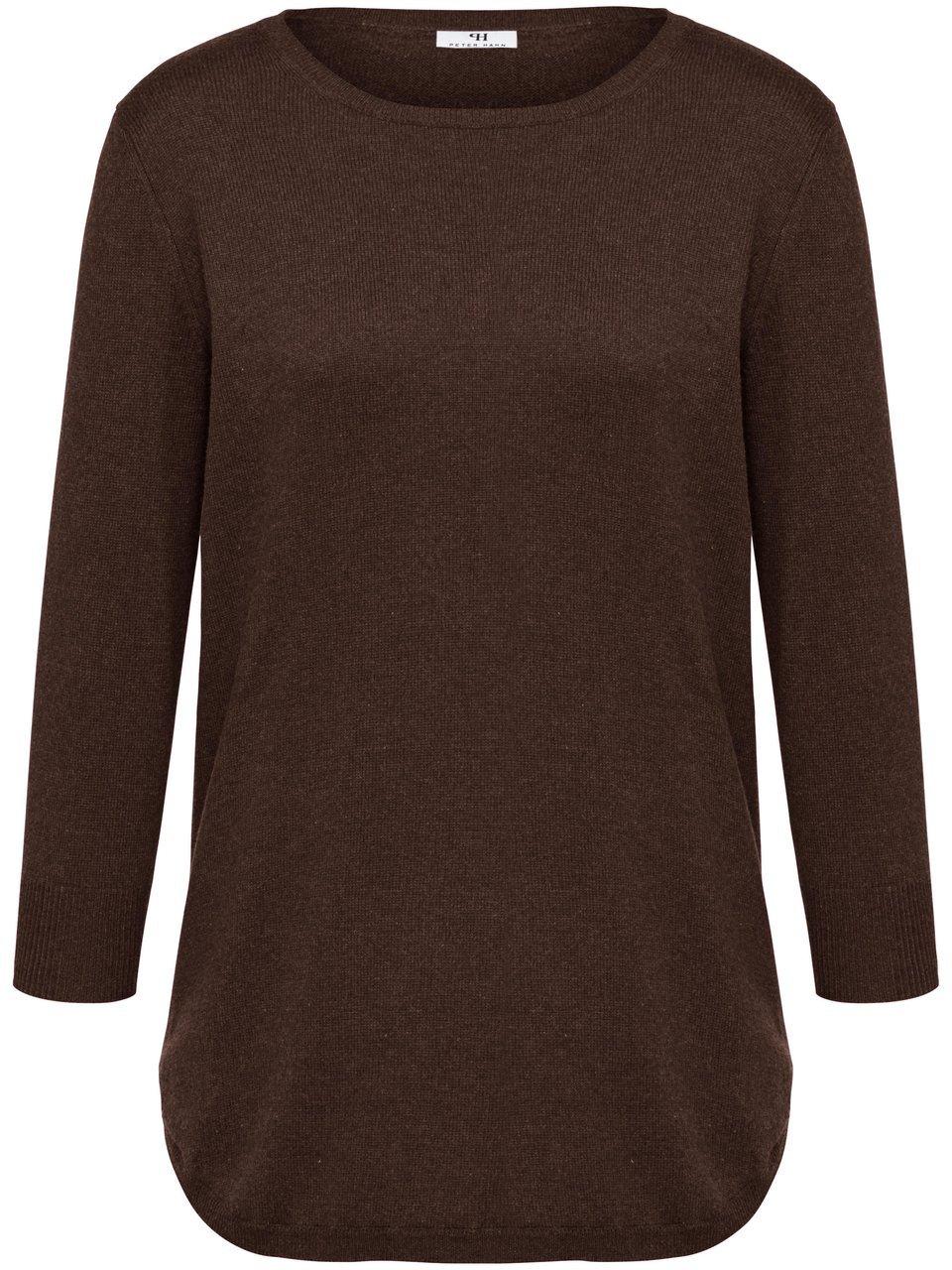 Rundhals-Pullover aus Seide und Kaschmir Peter Hahn Seide/Kaschmir braun günstig online kaufen