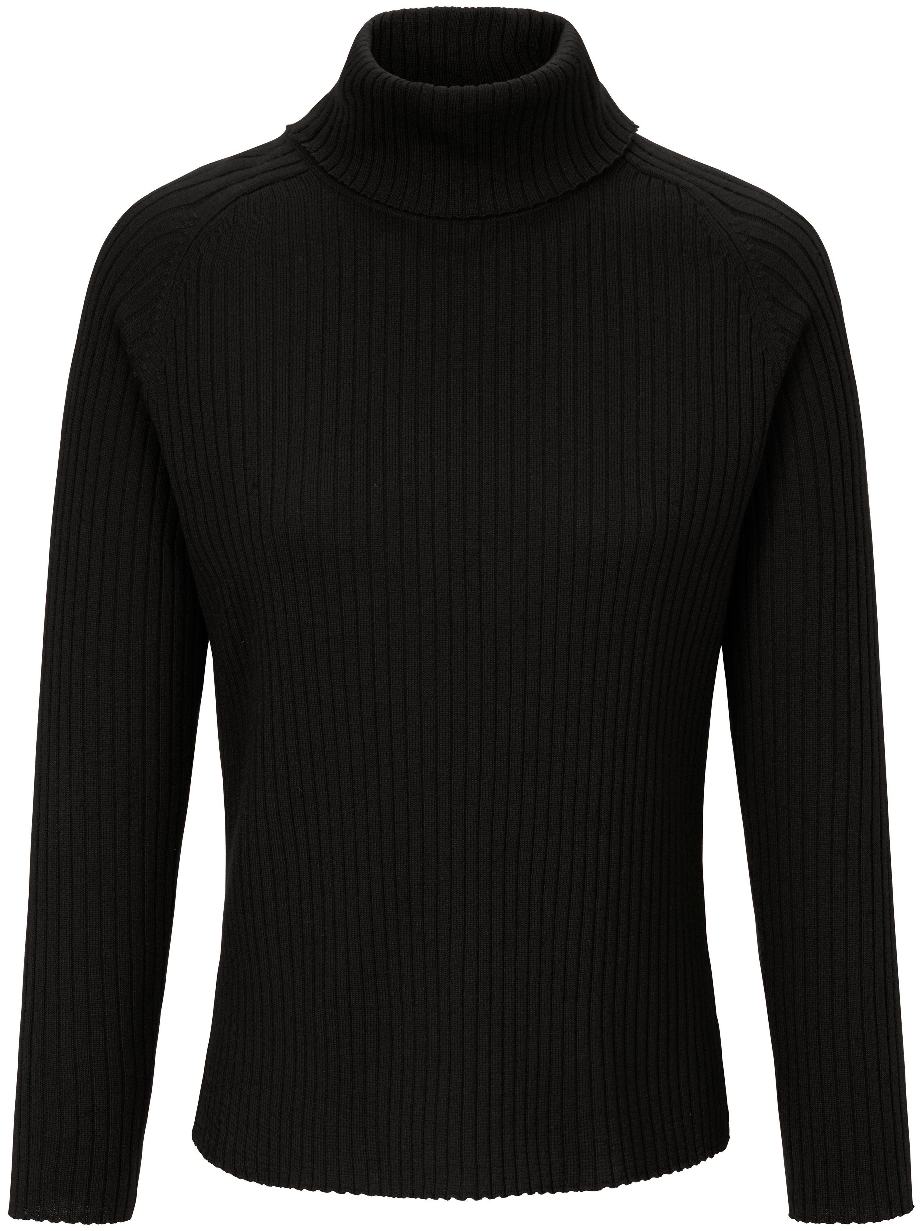 Rollkragen-Pullover aus 100% Schurwolle-Merino Peter Hahn schwarz günstig online kaufen