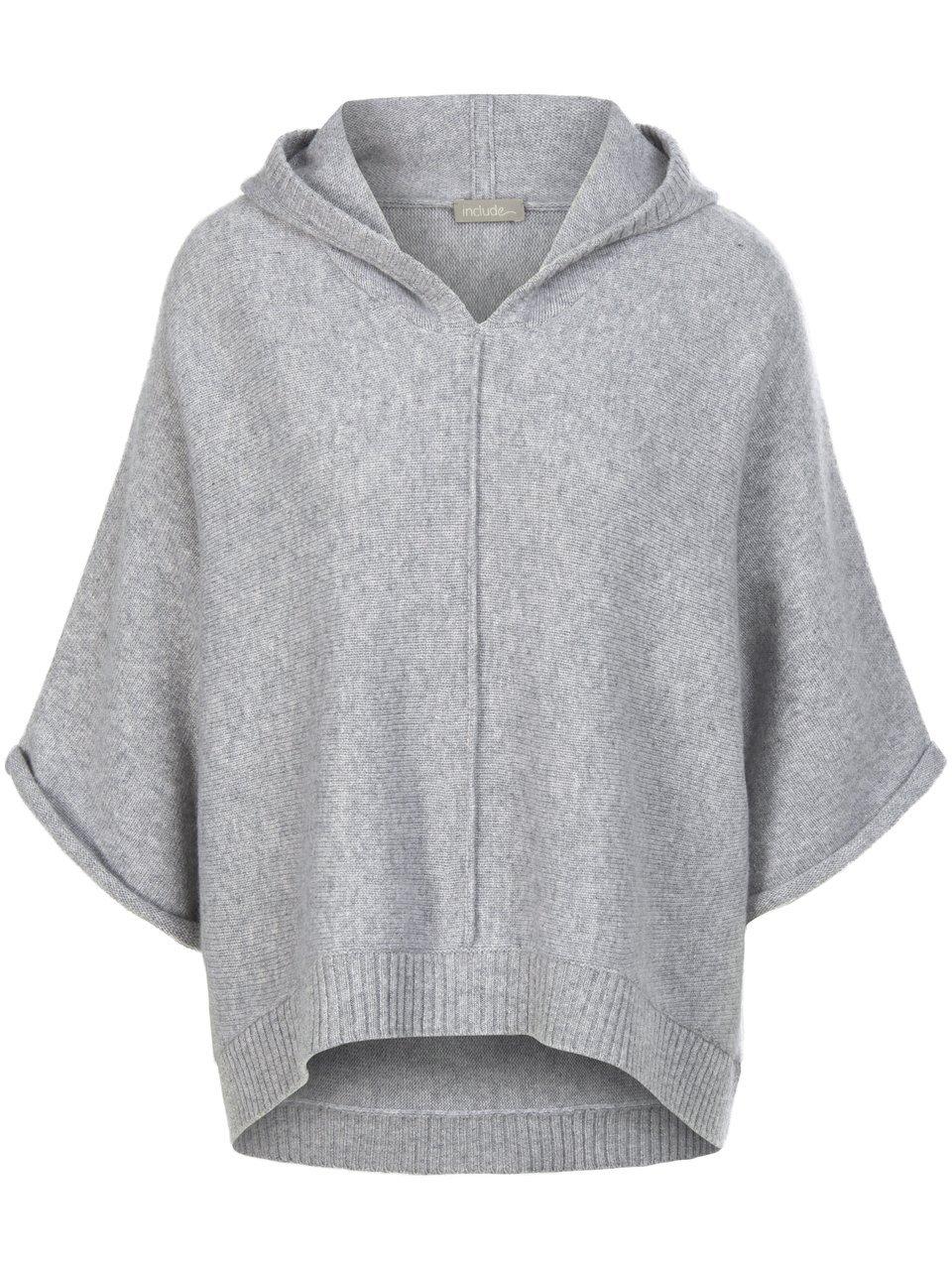 Hoodie-Pullover aus Schurwolle und Kaschmir include grau günstig online kaufen