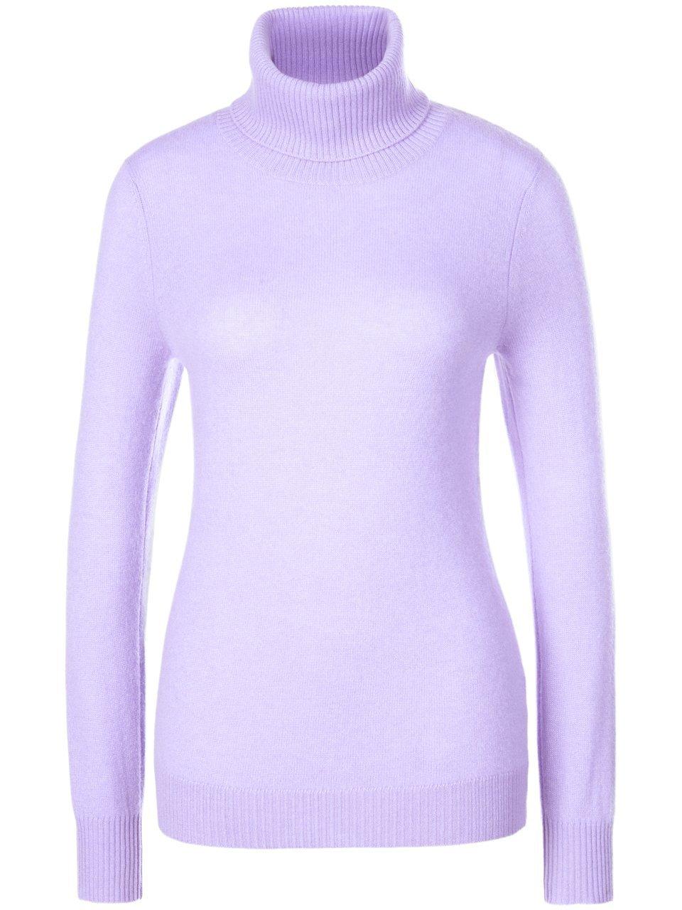 Rollkragen-Pullover aus 100% Premium-Kaschmir Peter Hahn Cashmere lila günstig online kaufen