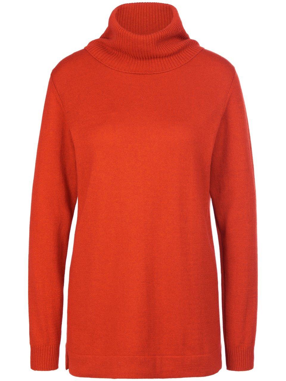 Rollkragen-Pullover Modell Tamara Peter Hahn Seide/Kaschmir orange günstig online kaufen