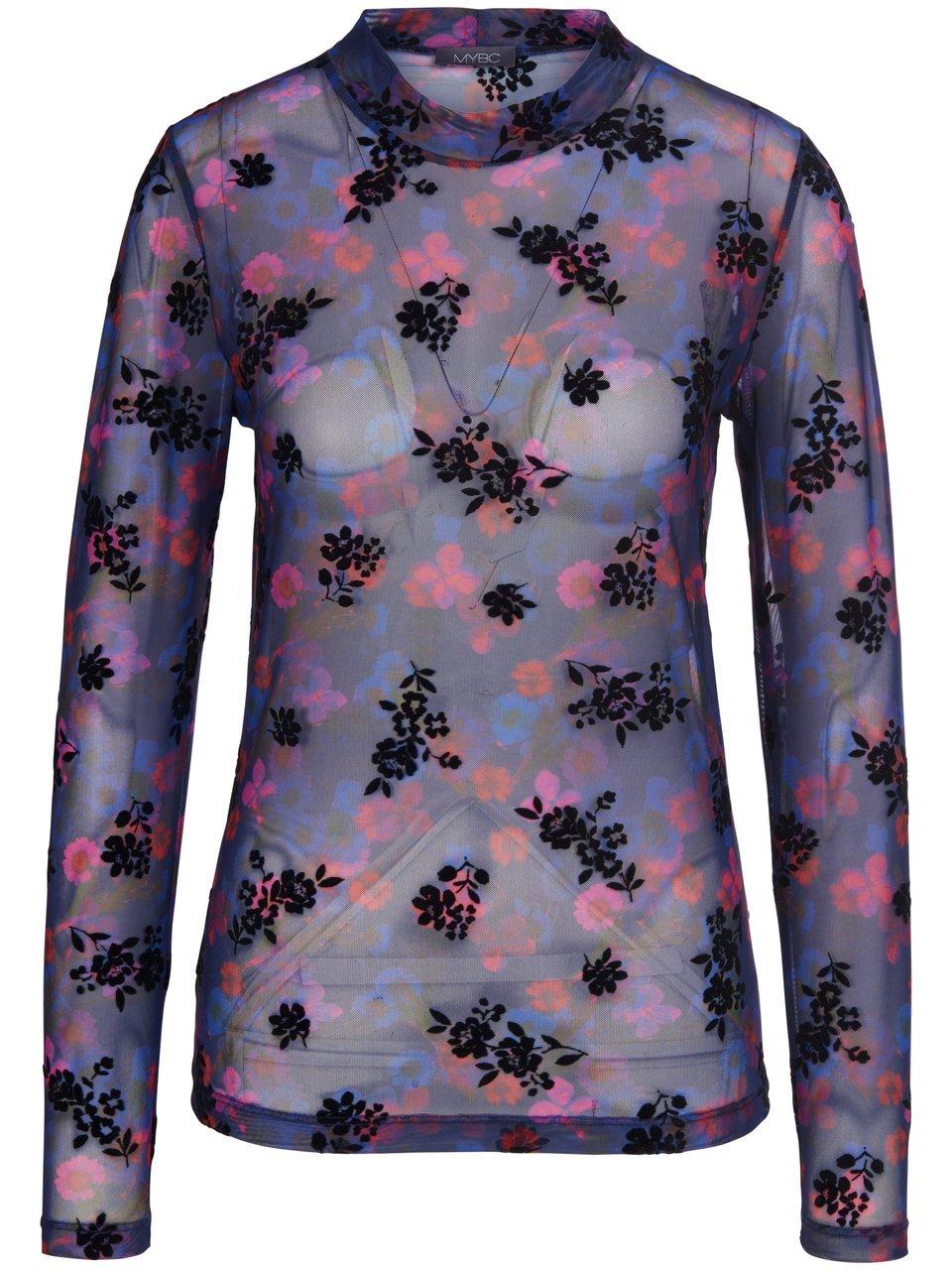 Shirt lange mouwen en bloemenprint Van MYBC blauw