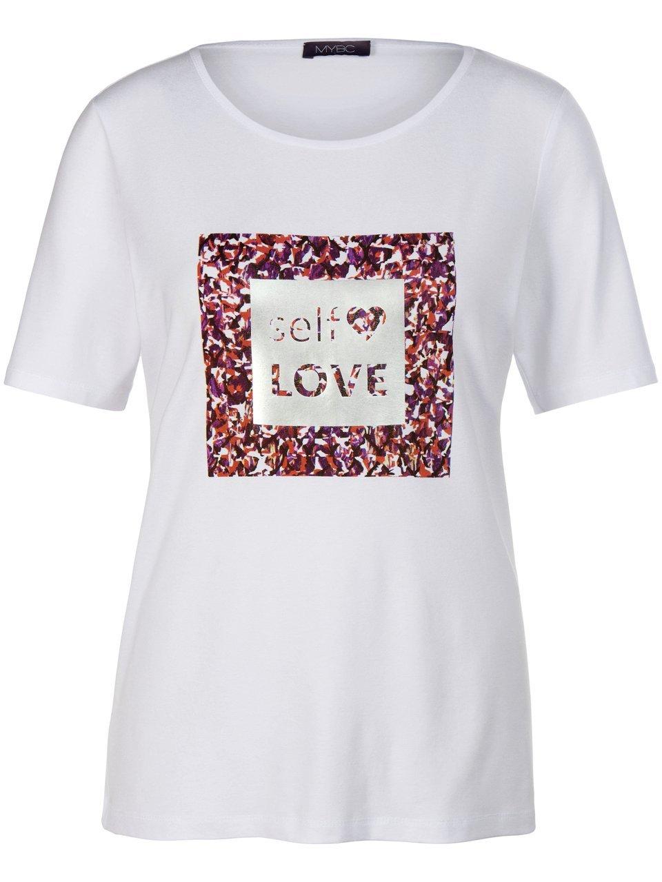 Shirt ronde hals en korte mouwen Van MYBC wit