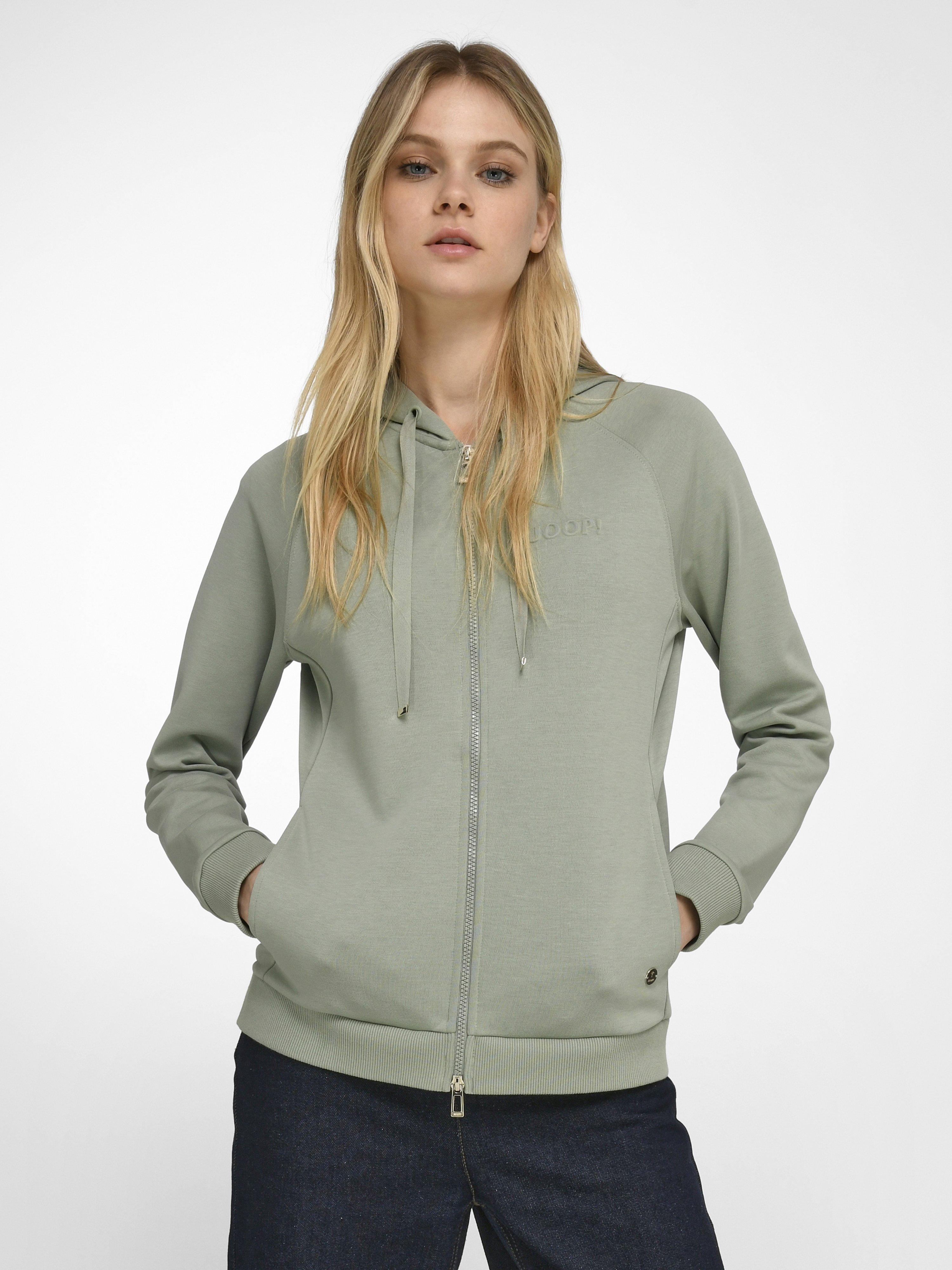 Joop! - Sweatvest met capuchon en lange raglanmouwen
