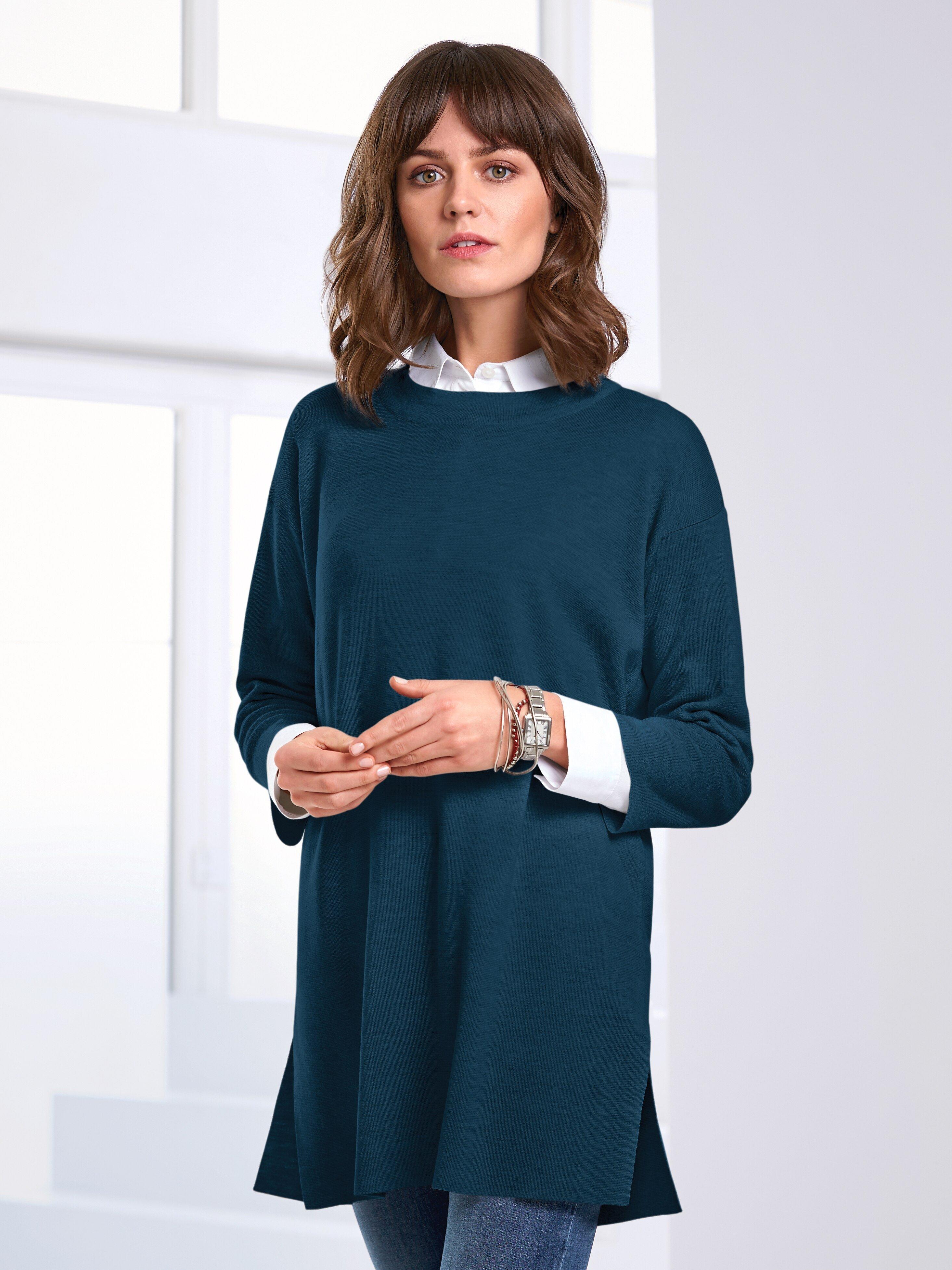 Peter Hahn - Long-Pullover aus 100% Schurwolle